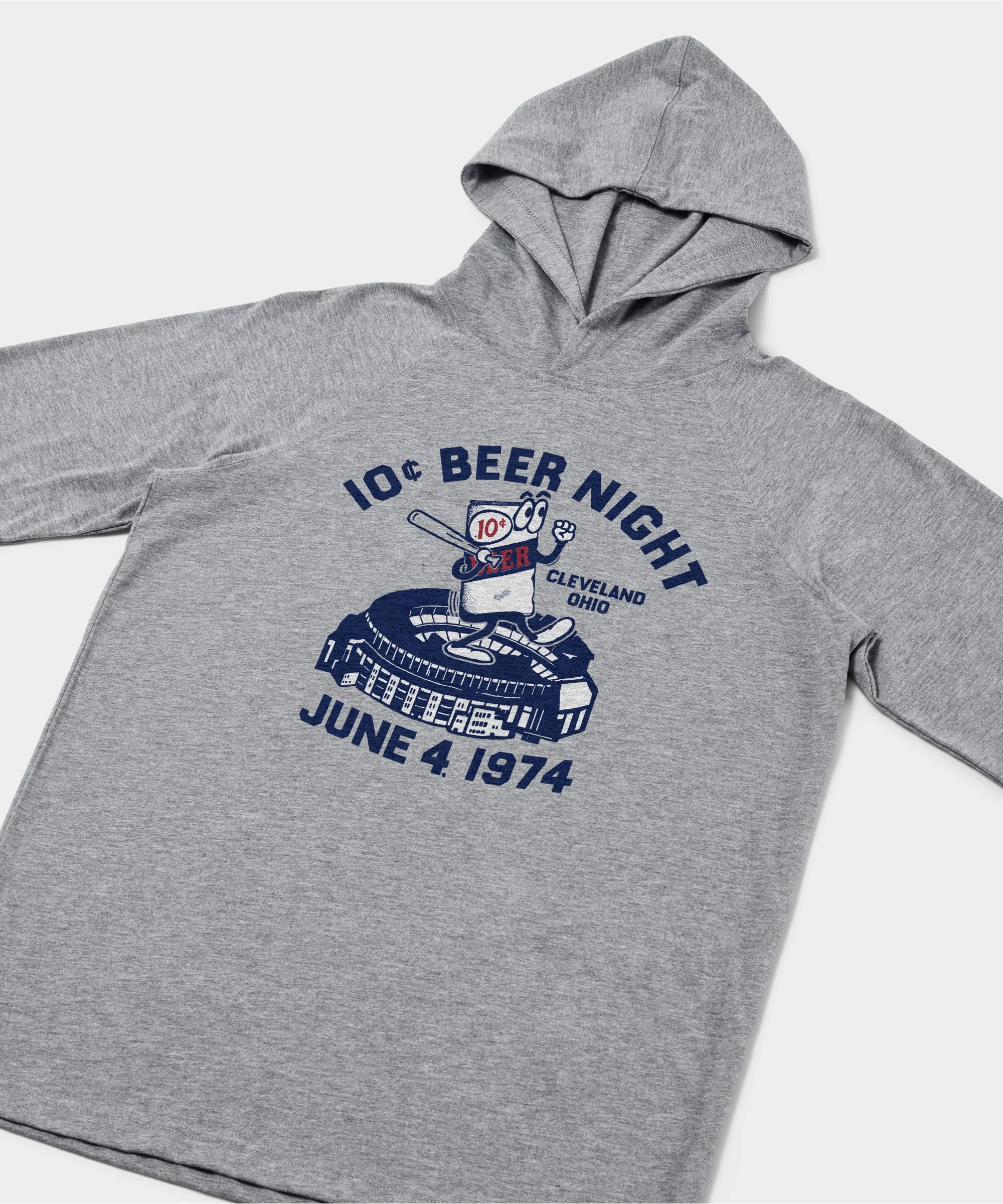 10 Cent Beer Night Cleveland Ohio Lightweight Hoodie - Image 2