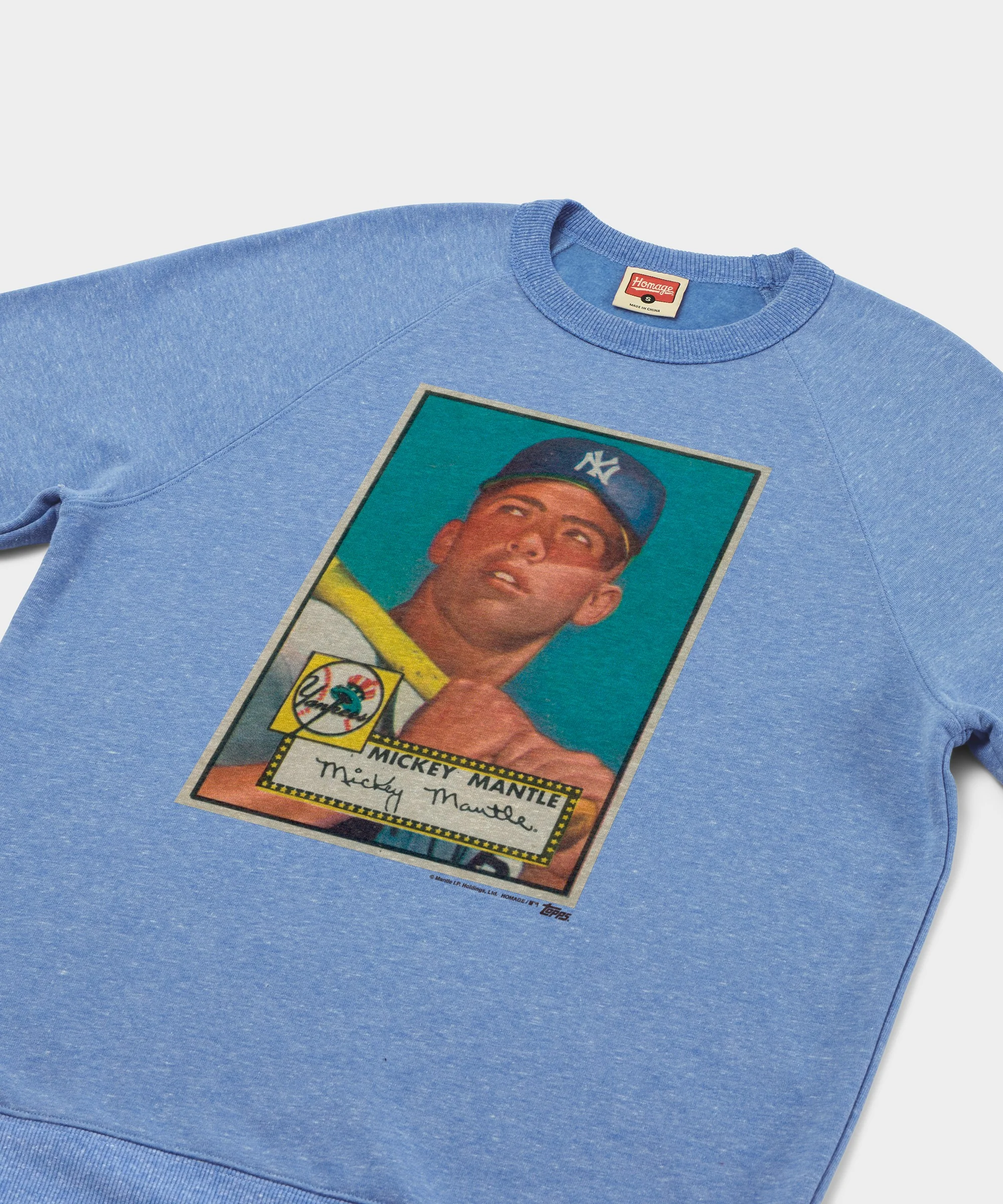 1952 Topps Baseball Mickey Mantle Yankees Crewneck - Image 2