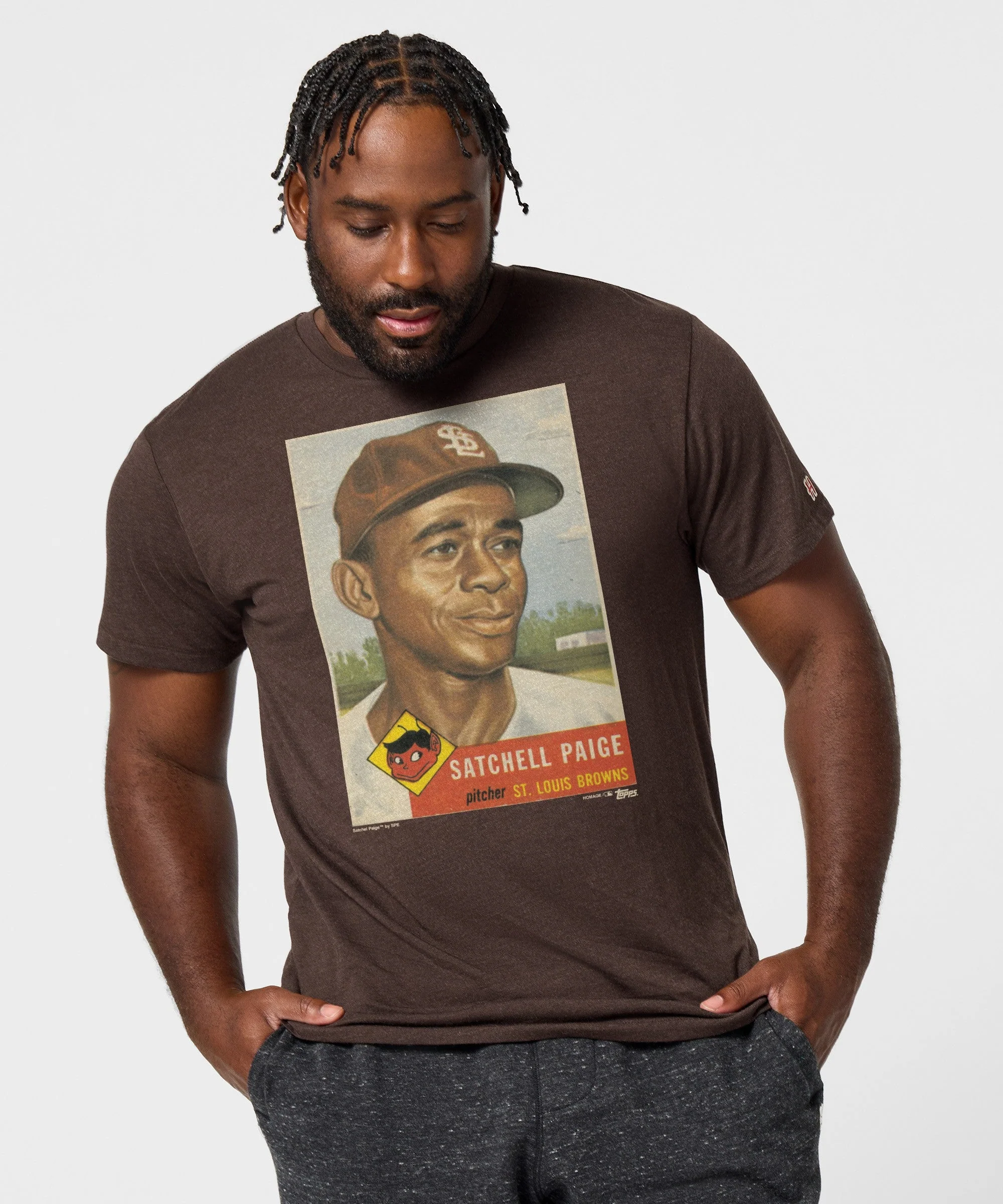 1953 Topps Baseball Satchel Paige Browns - Image 3