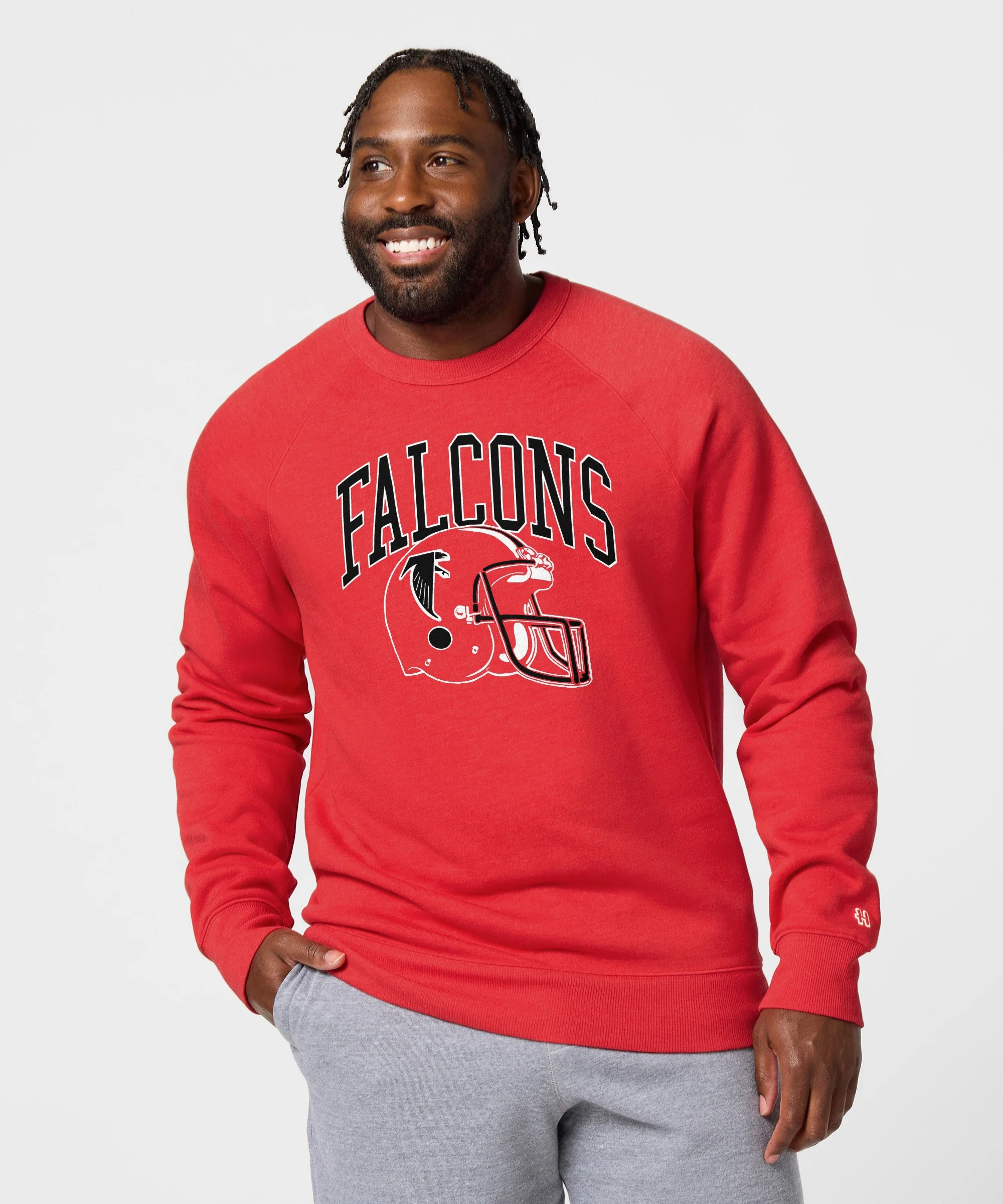 Atlanta Falcons Helmet Retro Crewneck - Image 3
