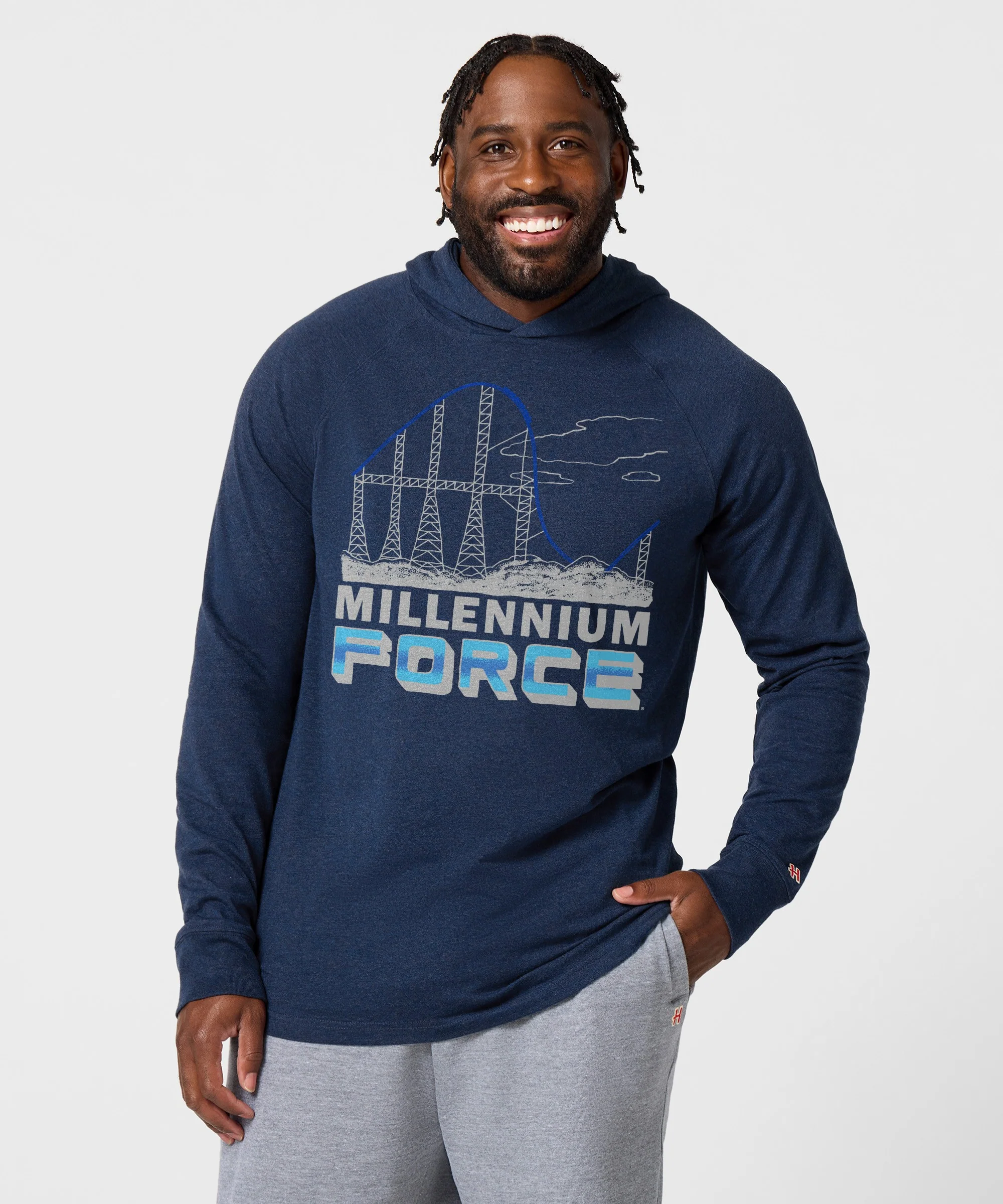 Cedar Point Millennium Force Drop Lightweight Hoodie - Image 3