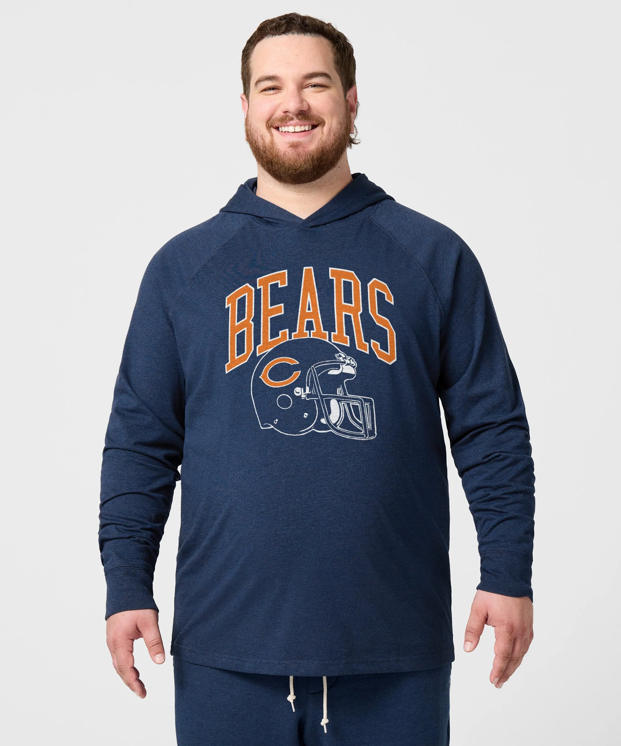 Chicago Bears Helmet Retro Lightweight Hoodie - Image 3
