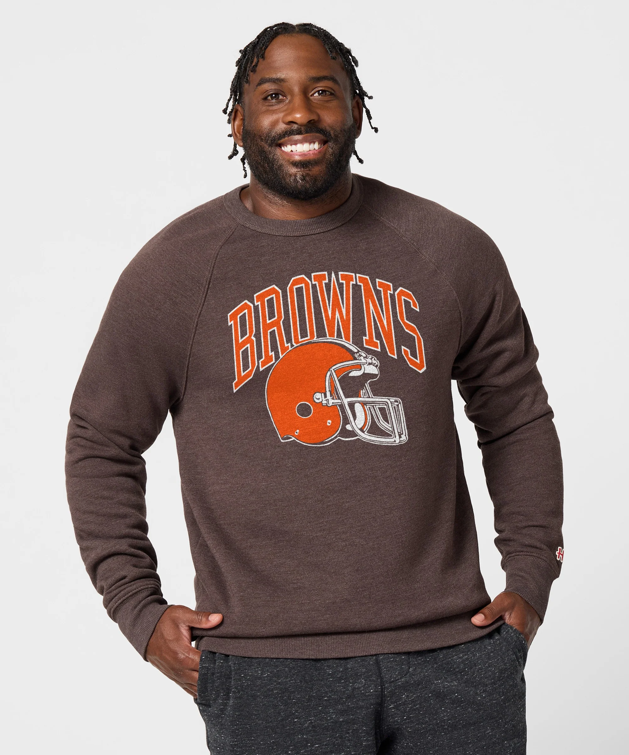 Cleveland Browns Helmet Retro Crewneck - Image 3