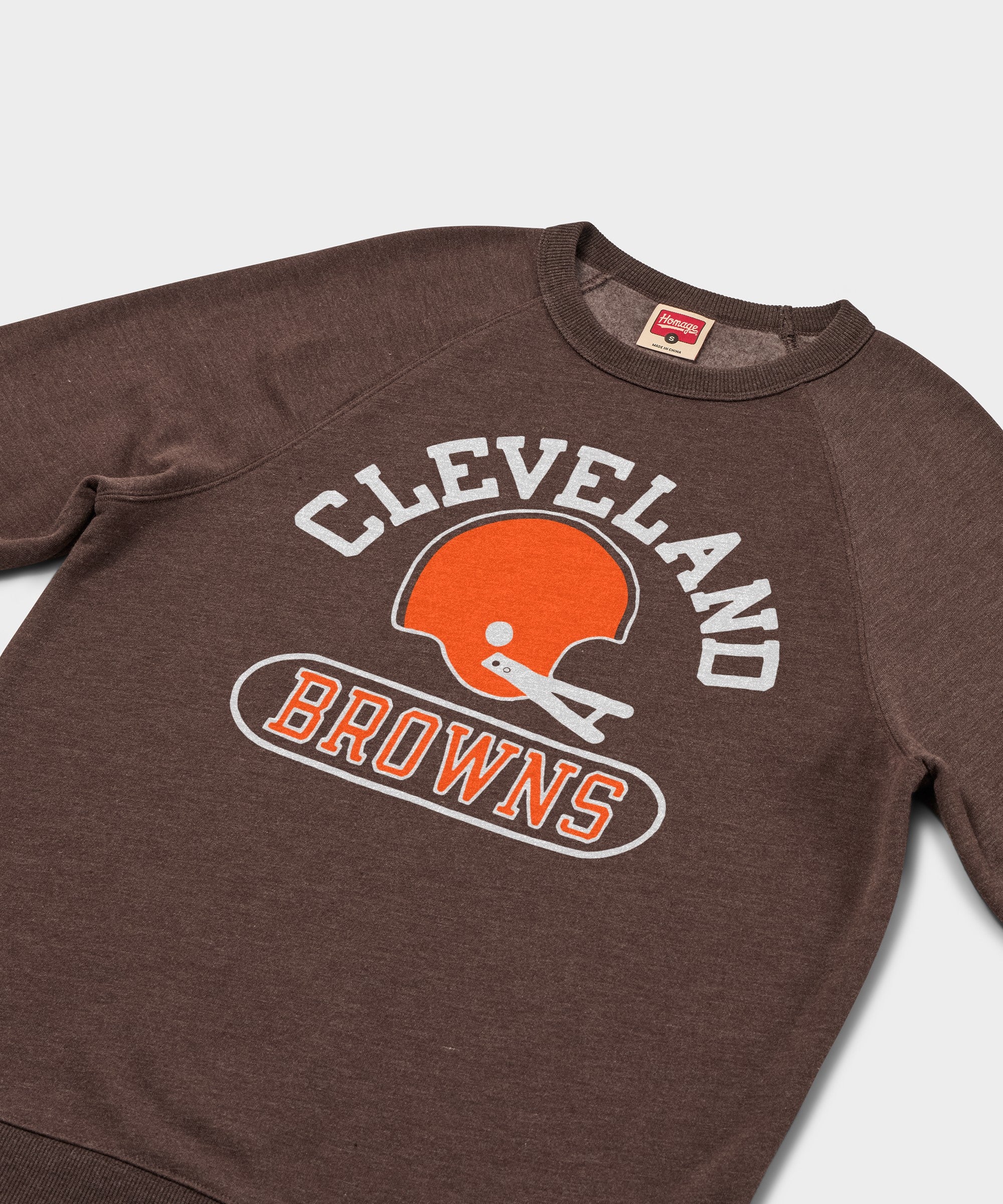 Cleveland Browns Throwback Helmet Crewneck - Image 2