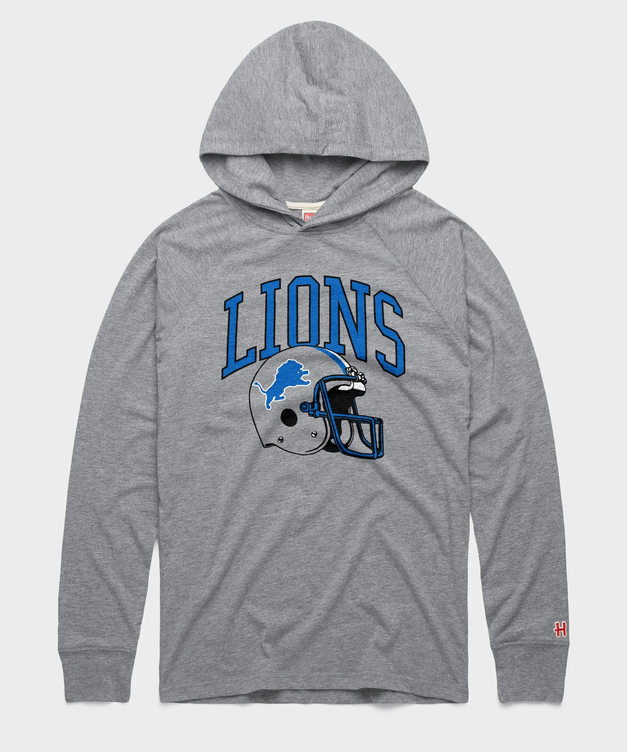 Detroit Lions Helmet Retro Lightweight Hoodie