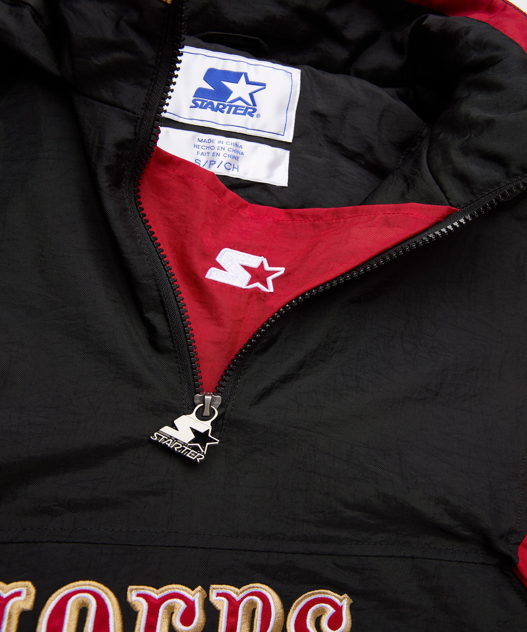 HOMAGE x Starter 49ers Blackout Breakaway Pullover Jacket - Image 4