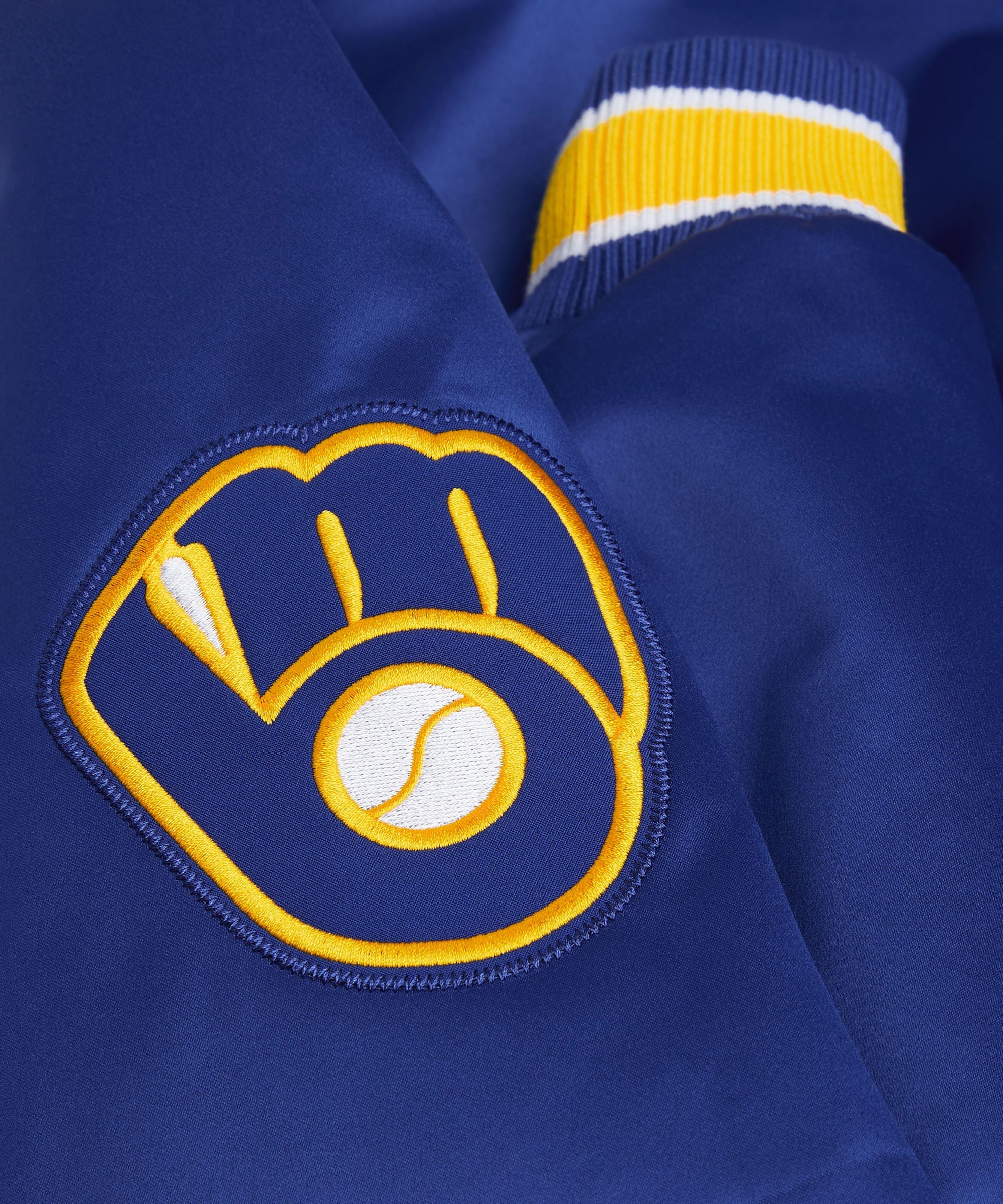 HOMAGE X Starter Brewers Heavyweight Satin Jacket - Image 6