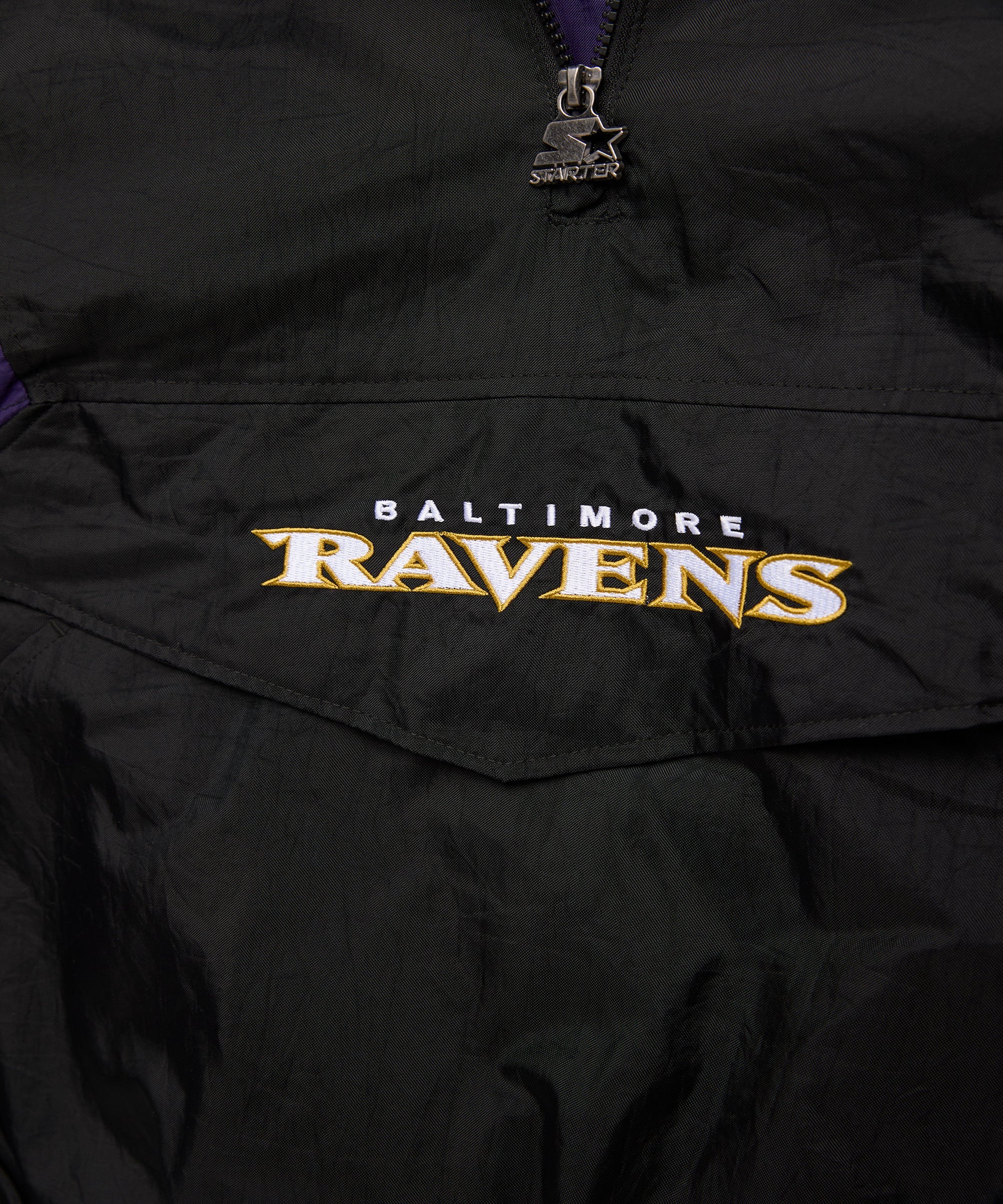 HOMAGE x Starter Ravens Blackout Breakaway Pullover Jacket - Image 3