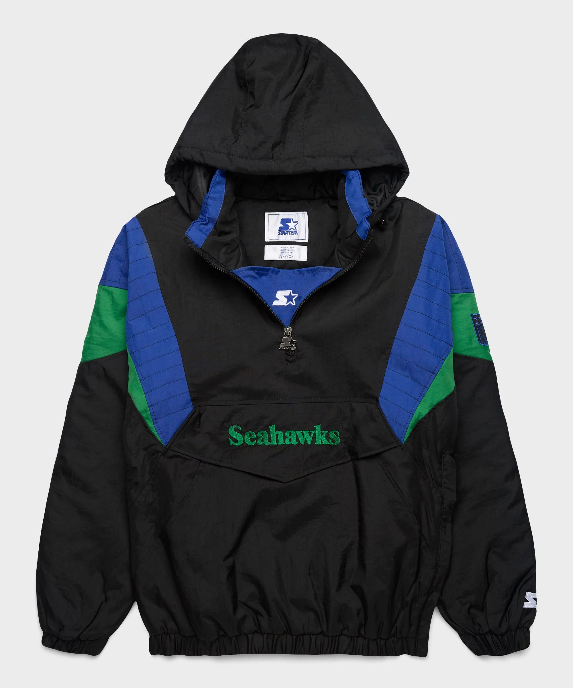 HOMAGE x Starter Seahawks Blackout Breakaway Pullover Jacket