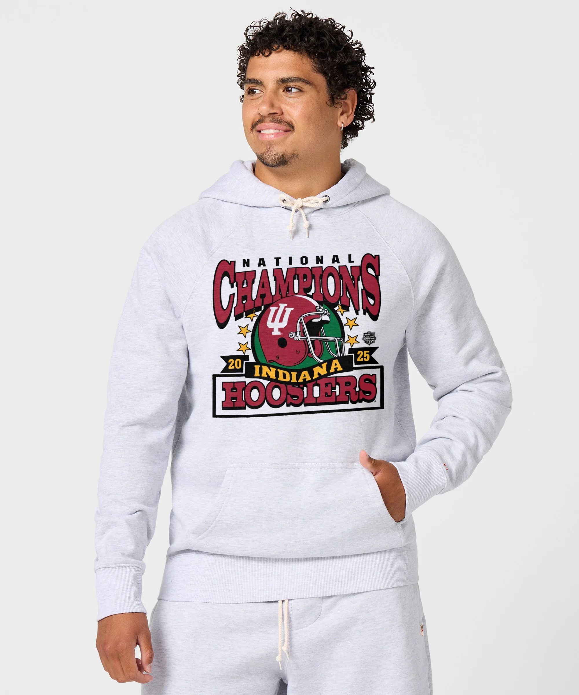 Indiana Hoosiers 2025 National Champions Helmet Hoodie - Image 3
