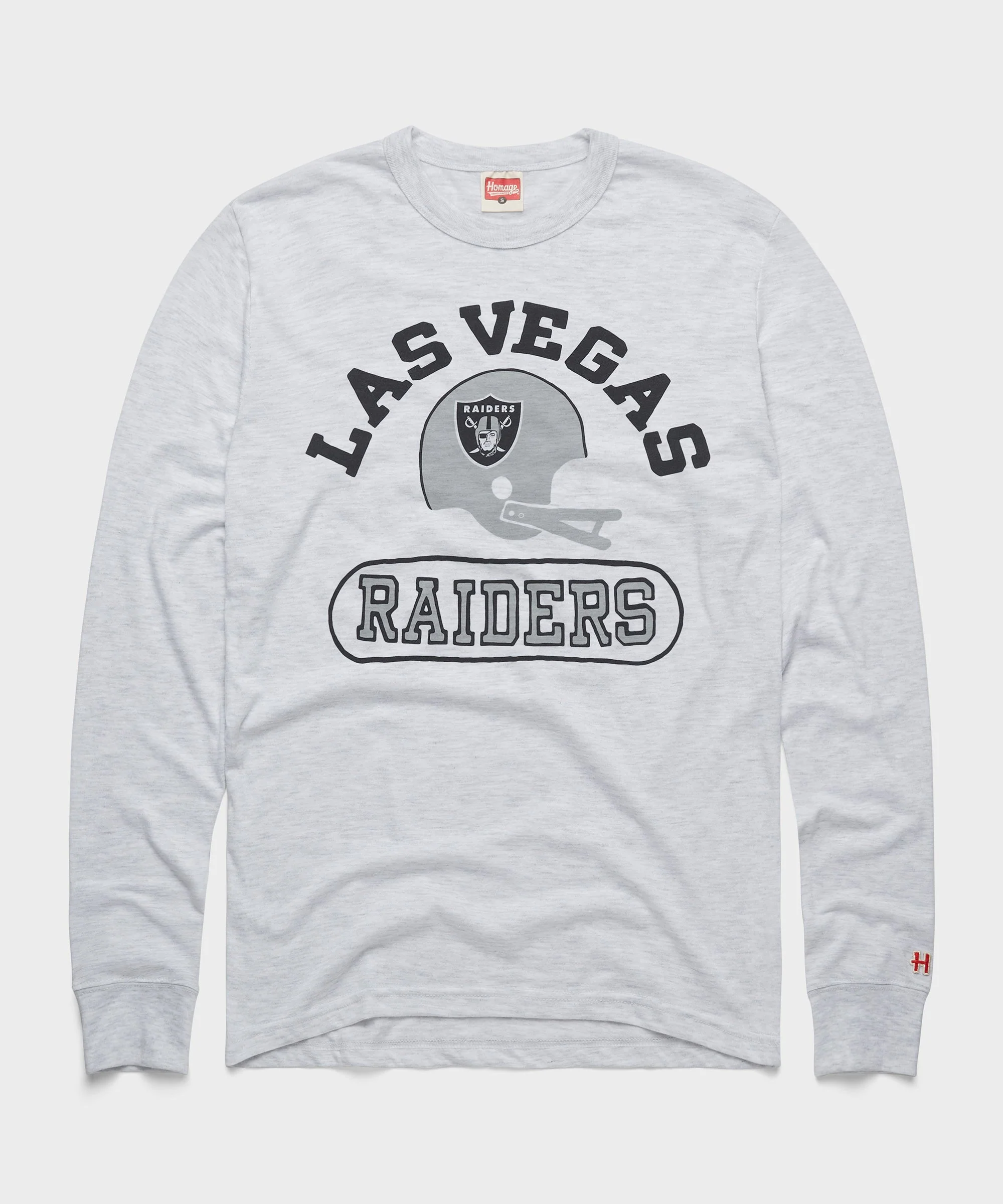 Las Vegas Raiders Throwback Helmet Long Sleeve Tee