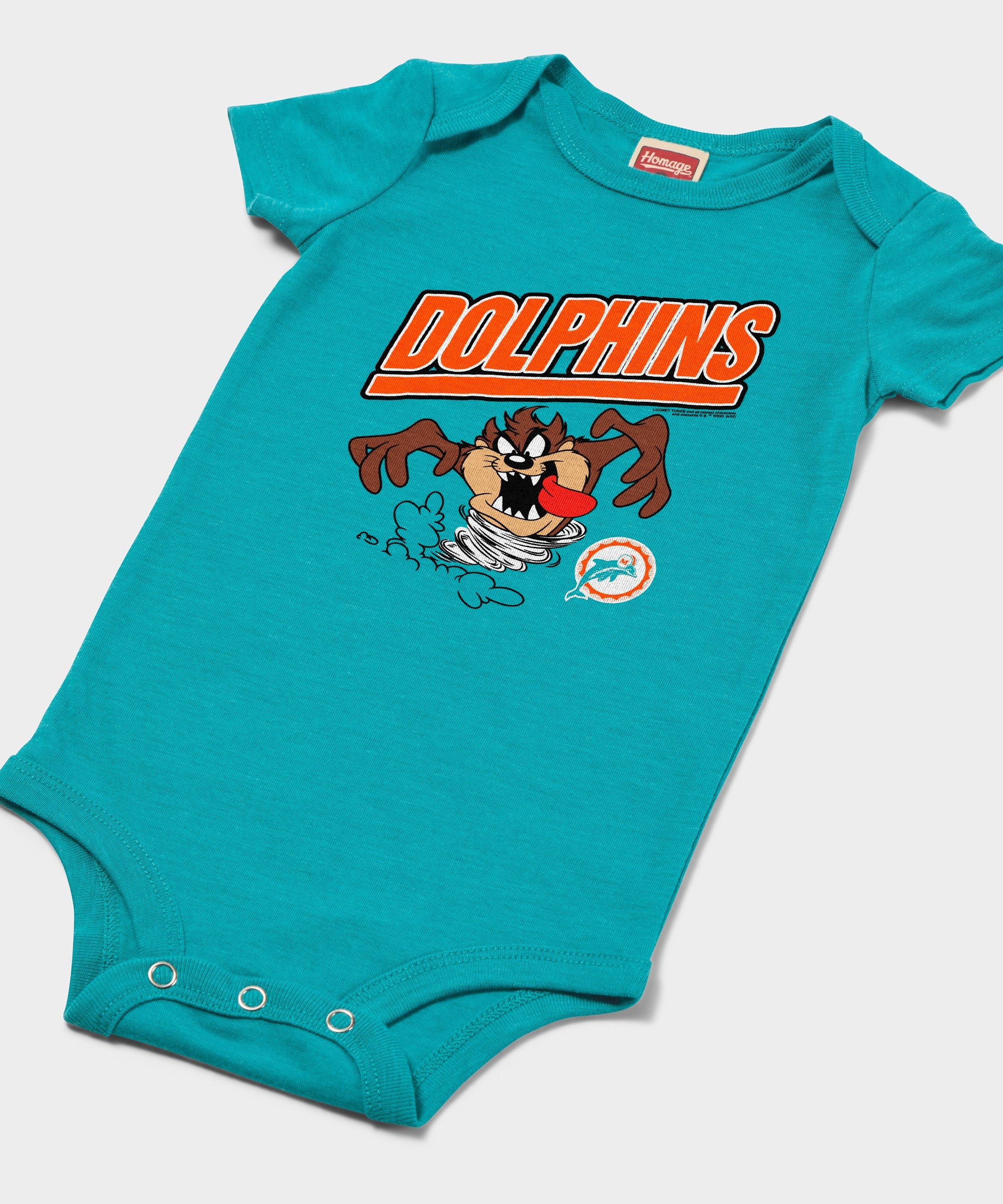 Looney Tunes Taz x Miami Dolphins Baby One Piece - Image 2