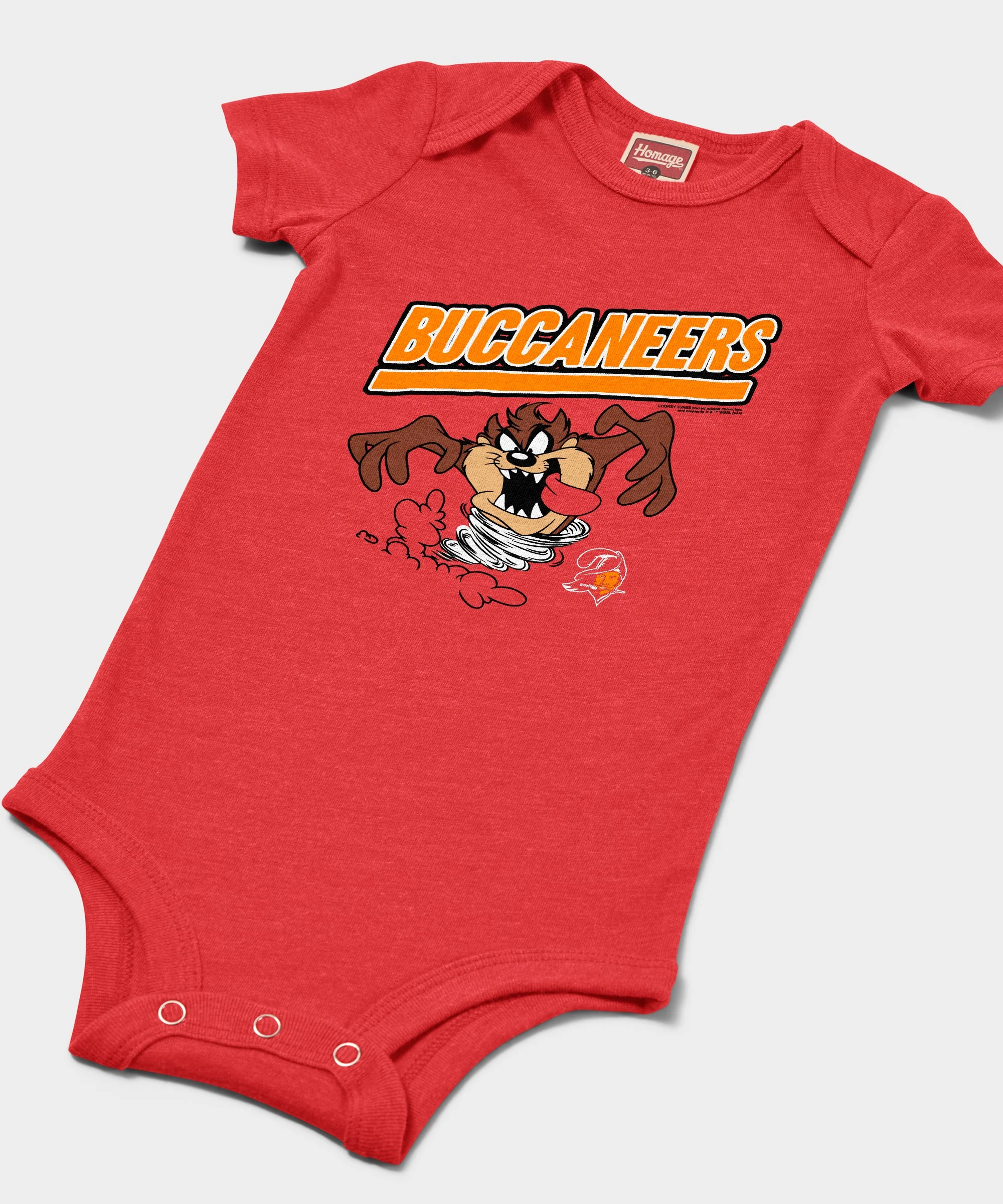 Looney Tunes Taz x Tampa Bay Buccaneers Baby One Piece - Image 2