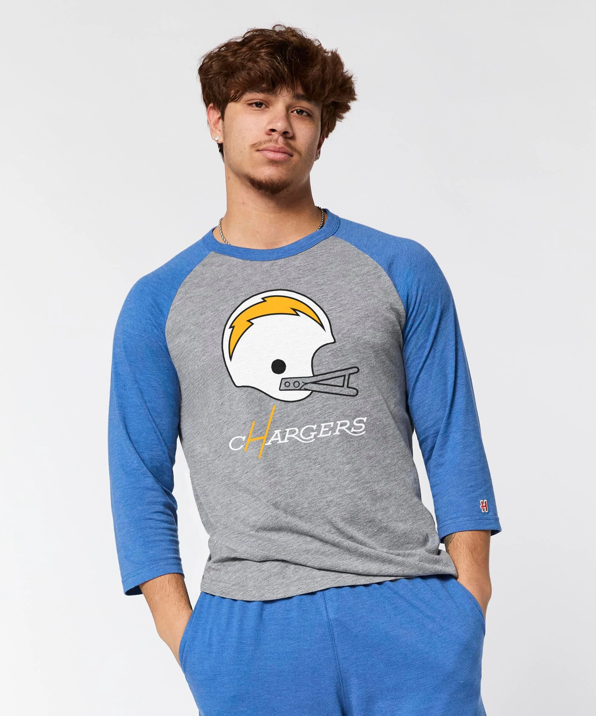 Los Angeles Chargers Big Helmet Raglan - Image 3