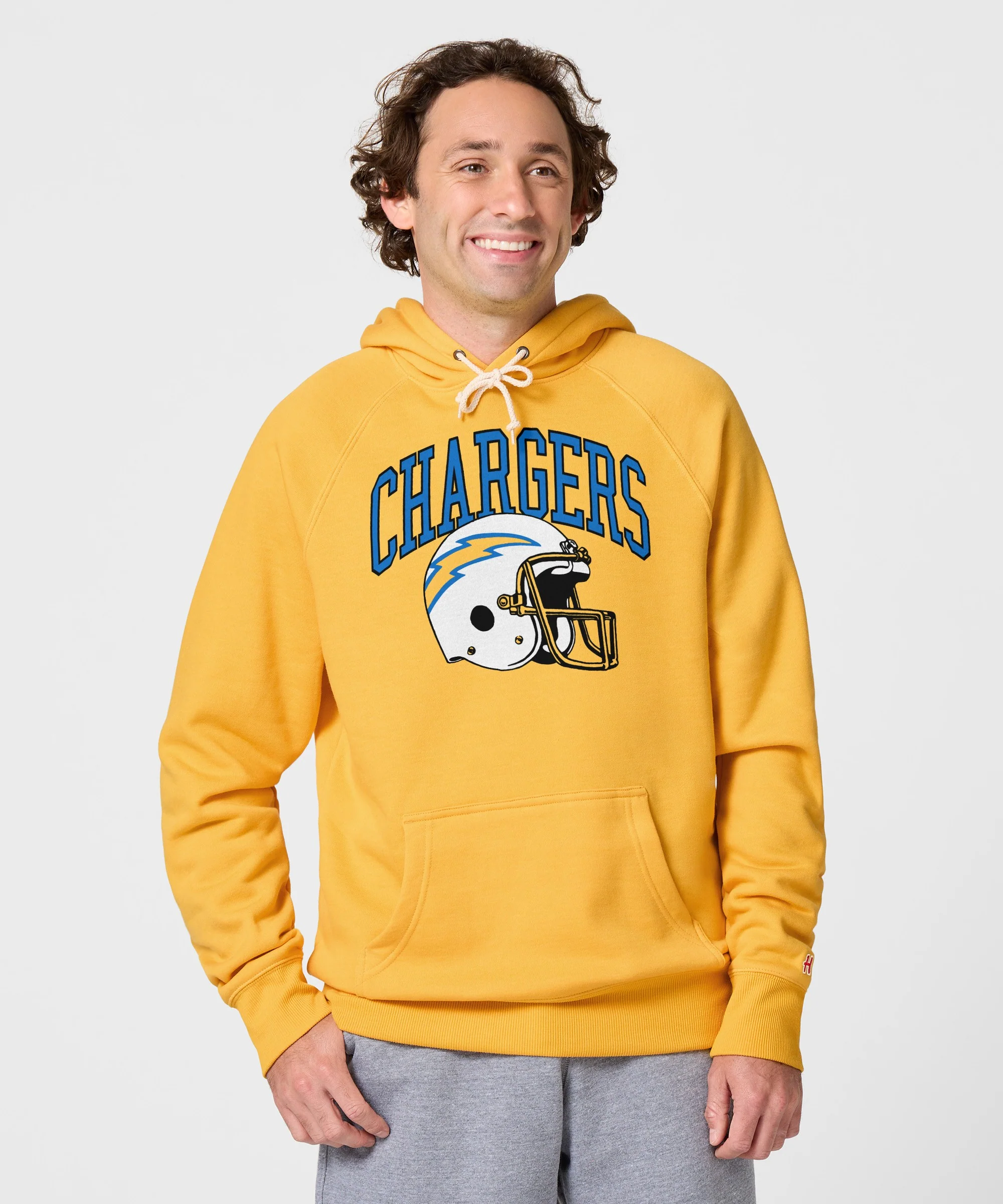 Los Angeles Chargers Helmet Retro Hoodie - Image 3