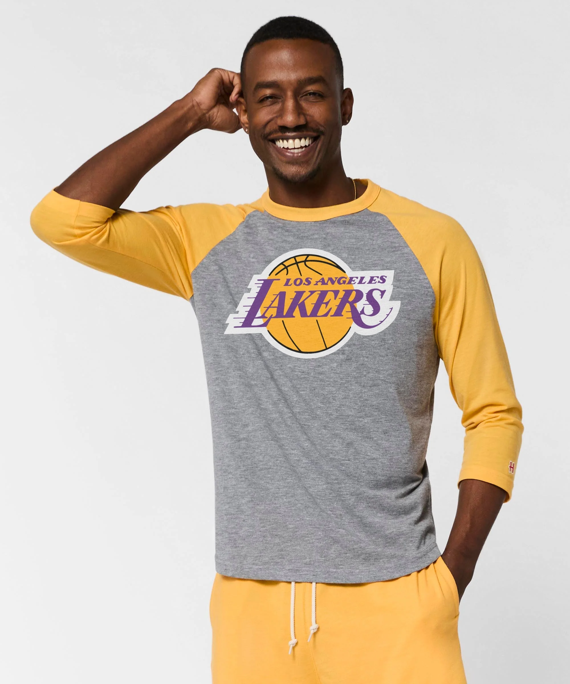 Los Angeles Lakers Logo Raglan - Image 3