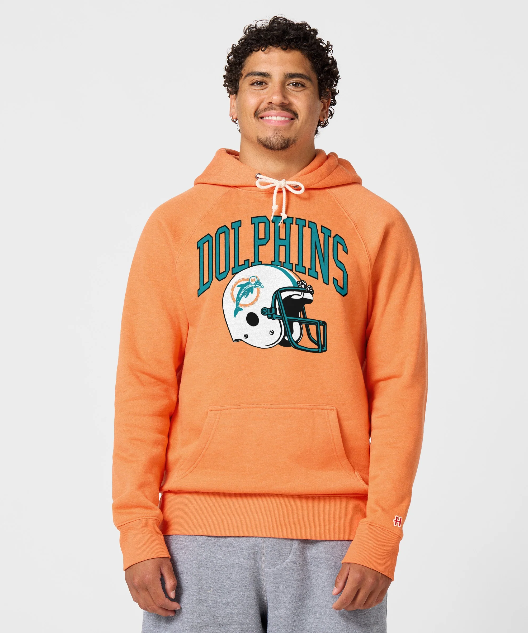 Miami Dolphins Helmet Retro Hoodie - Image 3