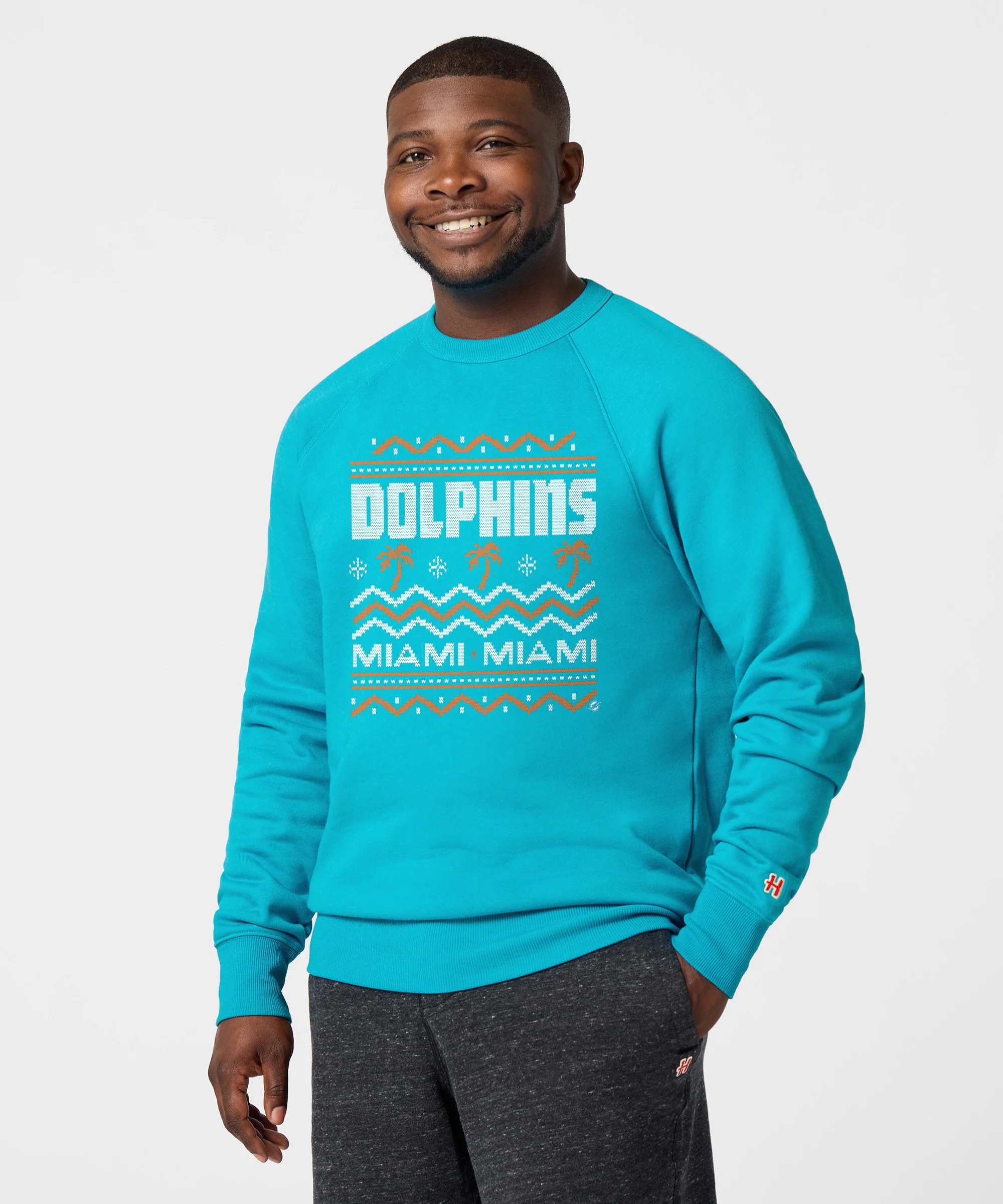 Miami Dolphins Holiday Crewneck - Image 3