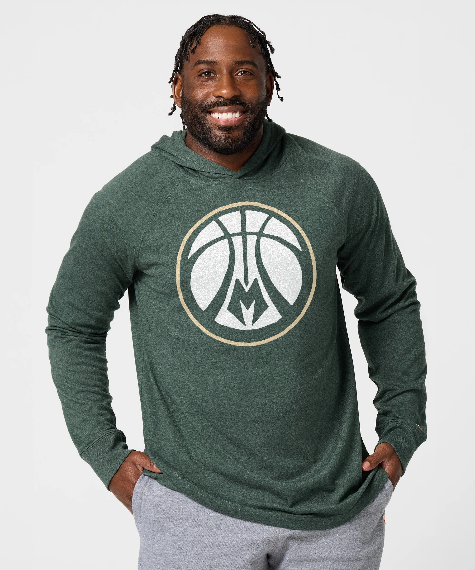 Milwaukee Bucks Alt Logo Lightweight Hoodie - Image 3