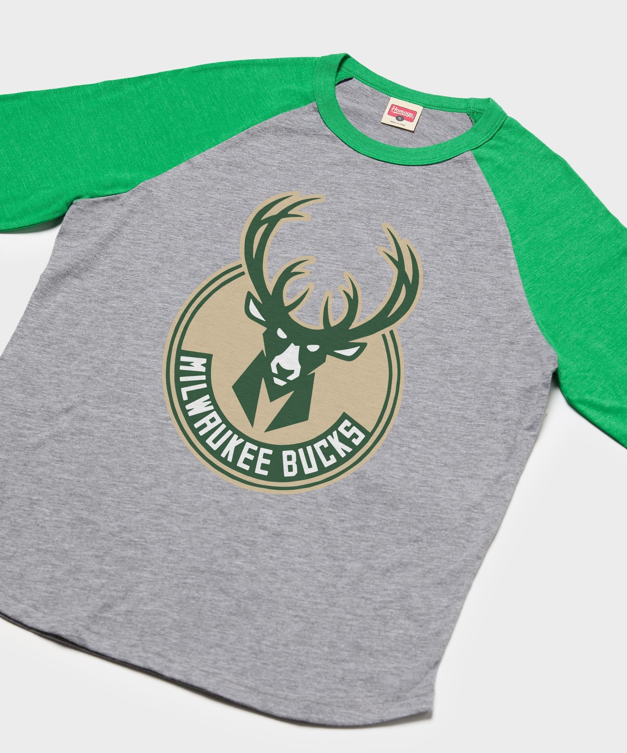 Milwaukee Bucks Logo Raglan - Image 2