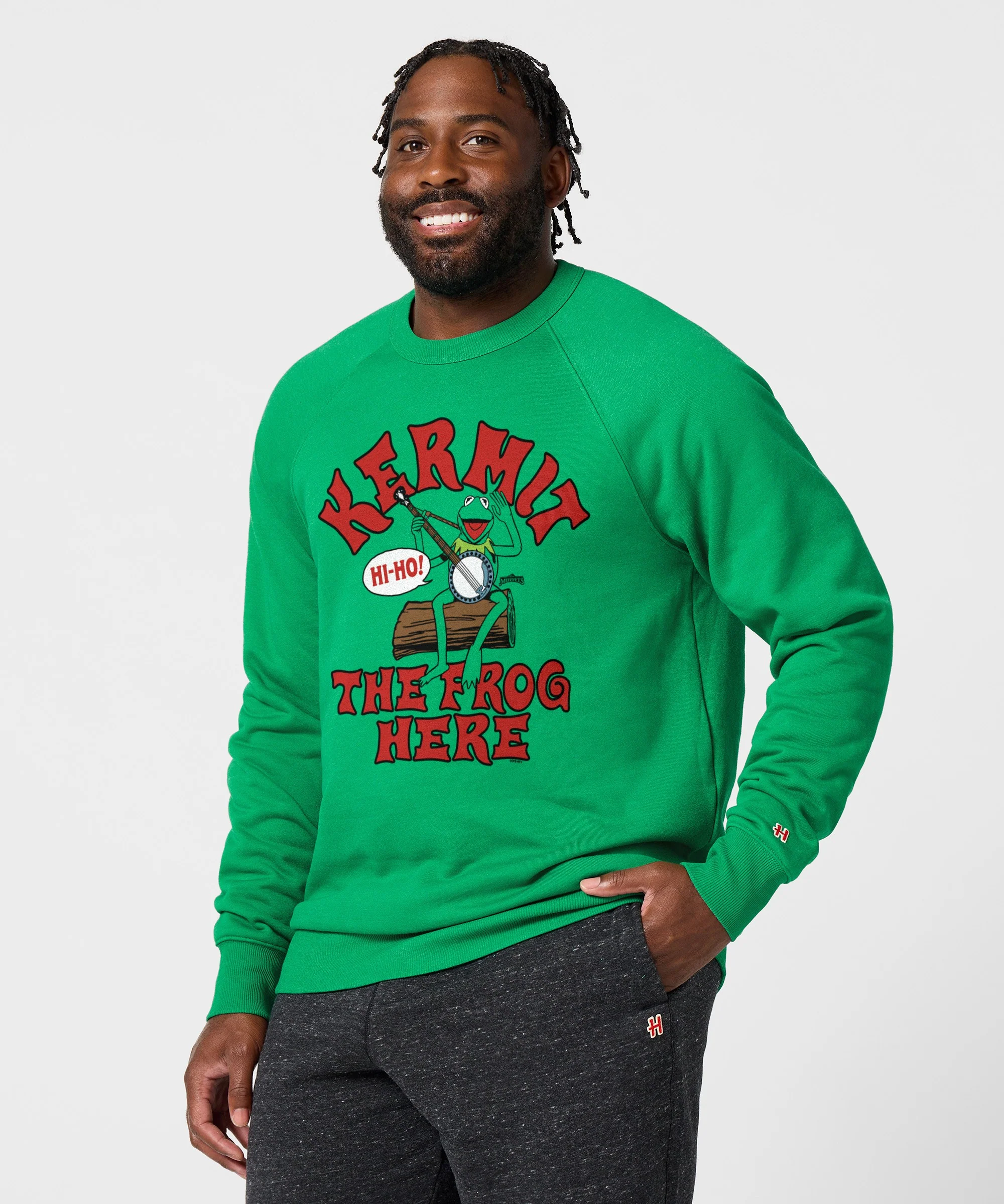 Muppets Kermit The Frog Here Crewneck - Image 3