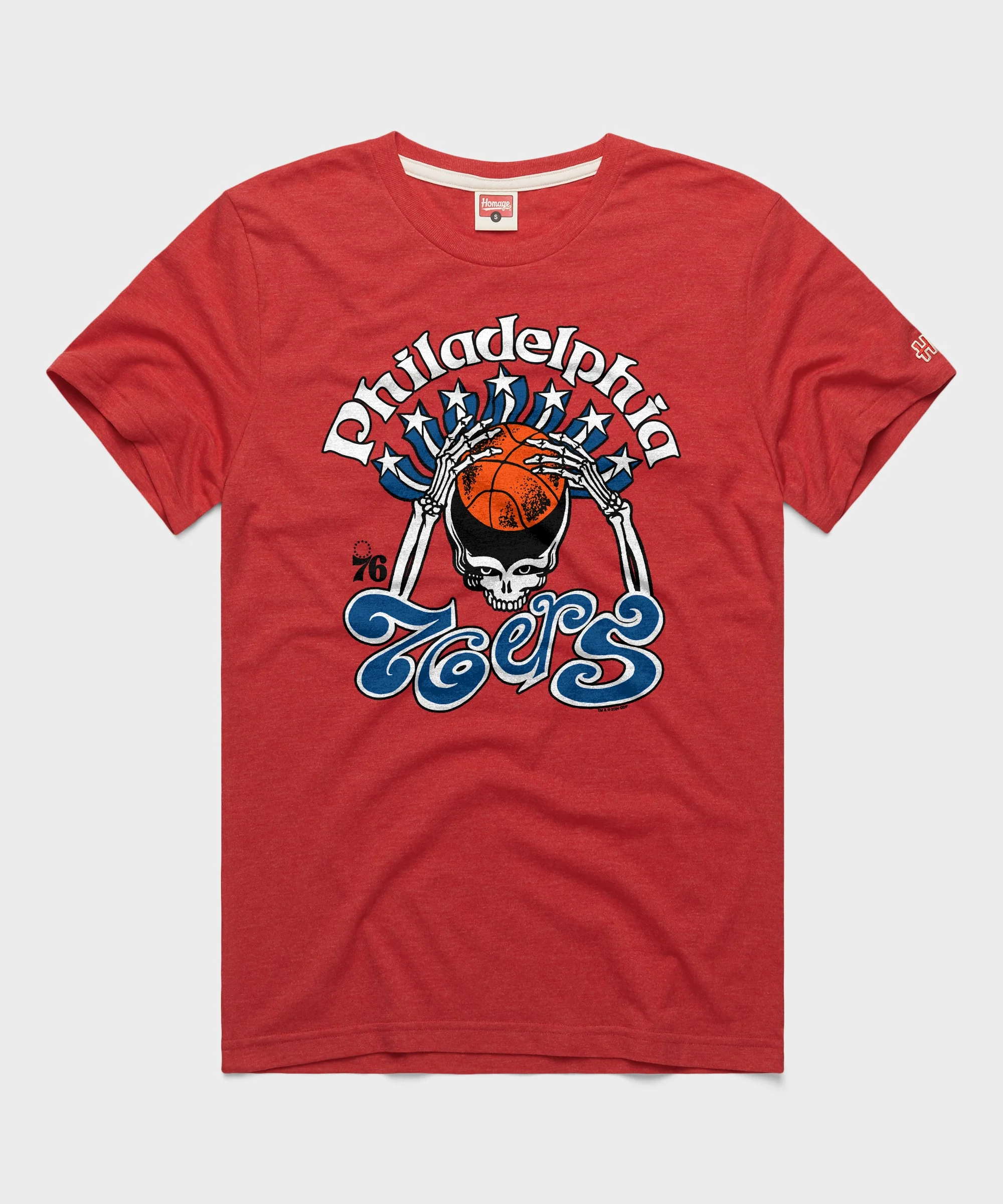 NBA x Grateful Dead x 76ers Skull