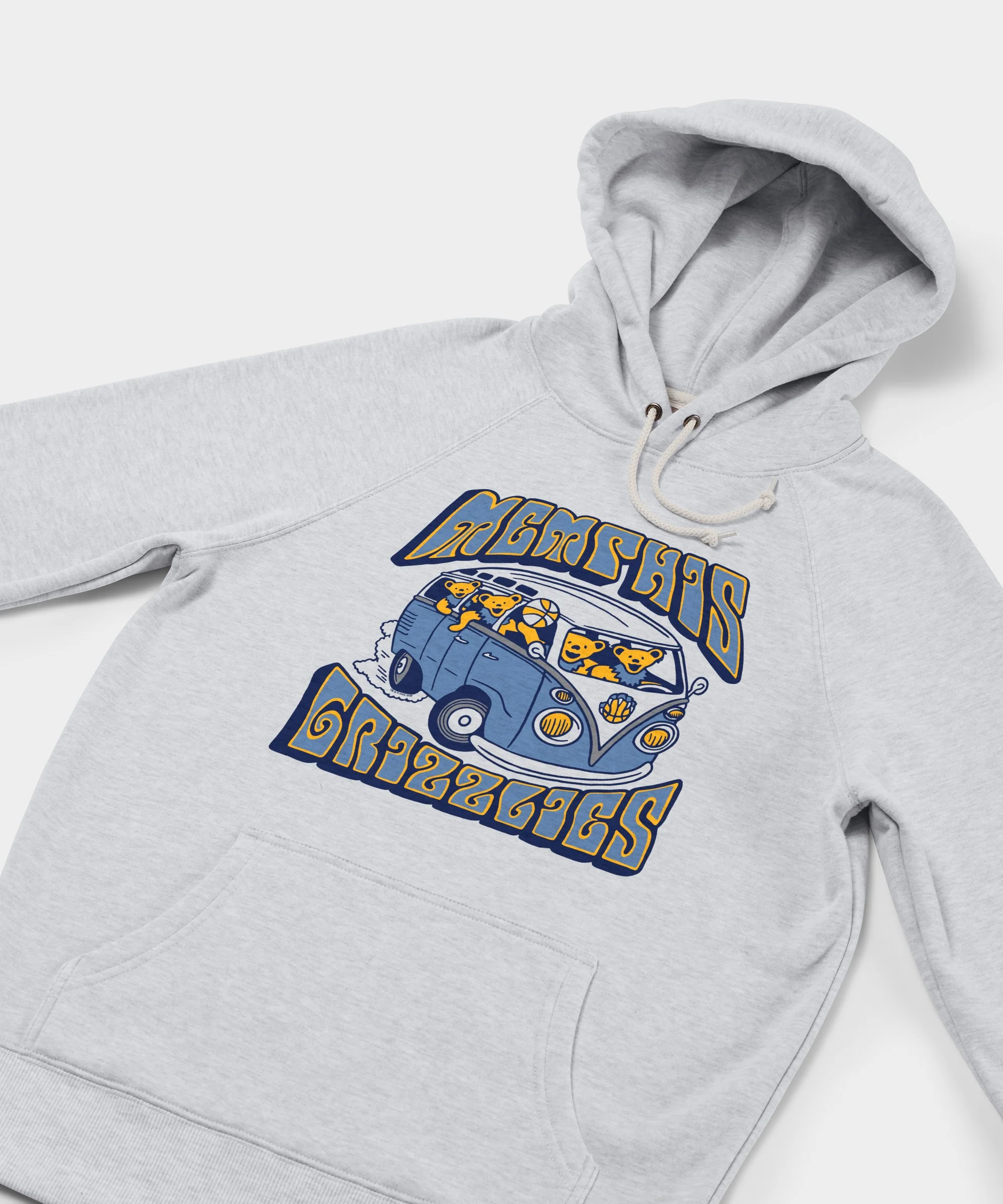 NBA x Grateful Dead x Grizzlies Bears And Bus Hoodie - Image 2