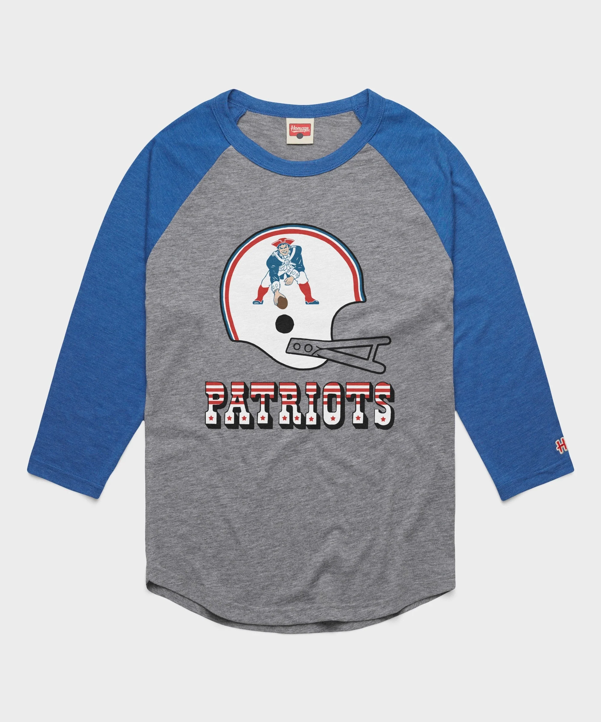 New England Patriots Big Helmet Raglan