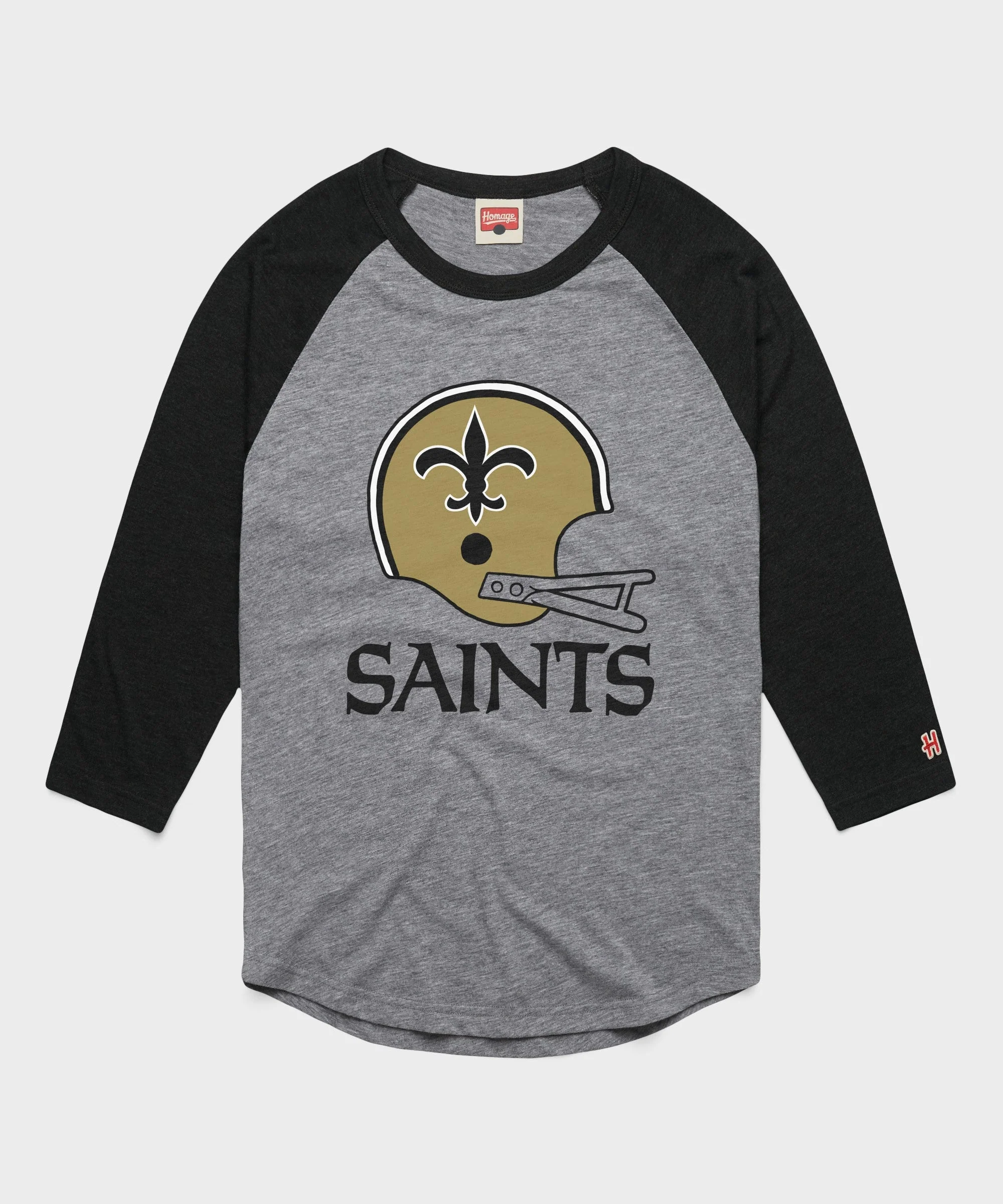 New Orleans Saints Big Helmet Raglan