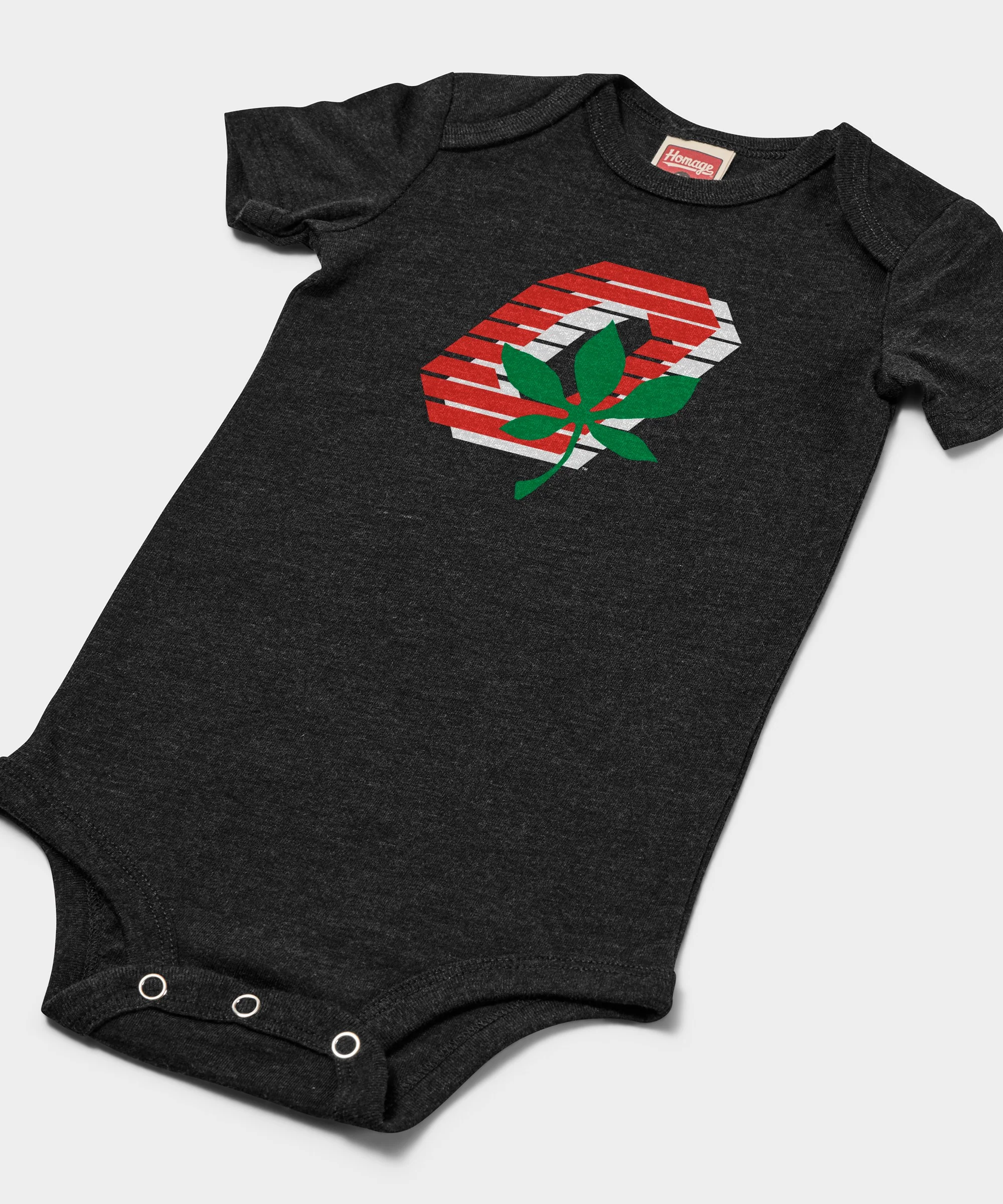 Ohio State Buckeye Leaf Baby One Piece - Image 2
