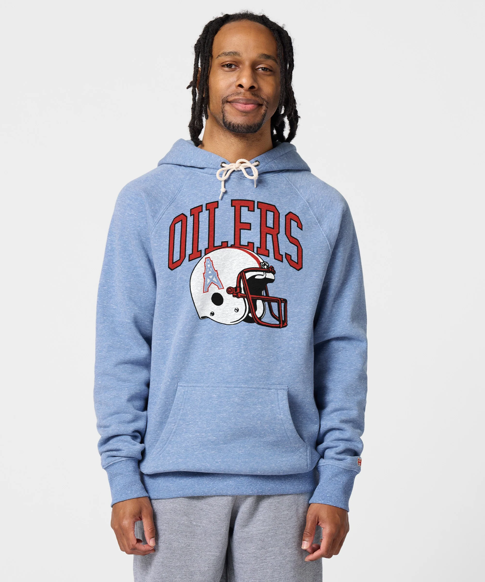 Oilers Football Helmet Retro Hoodie - Image 5