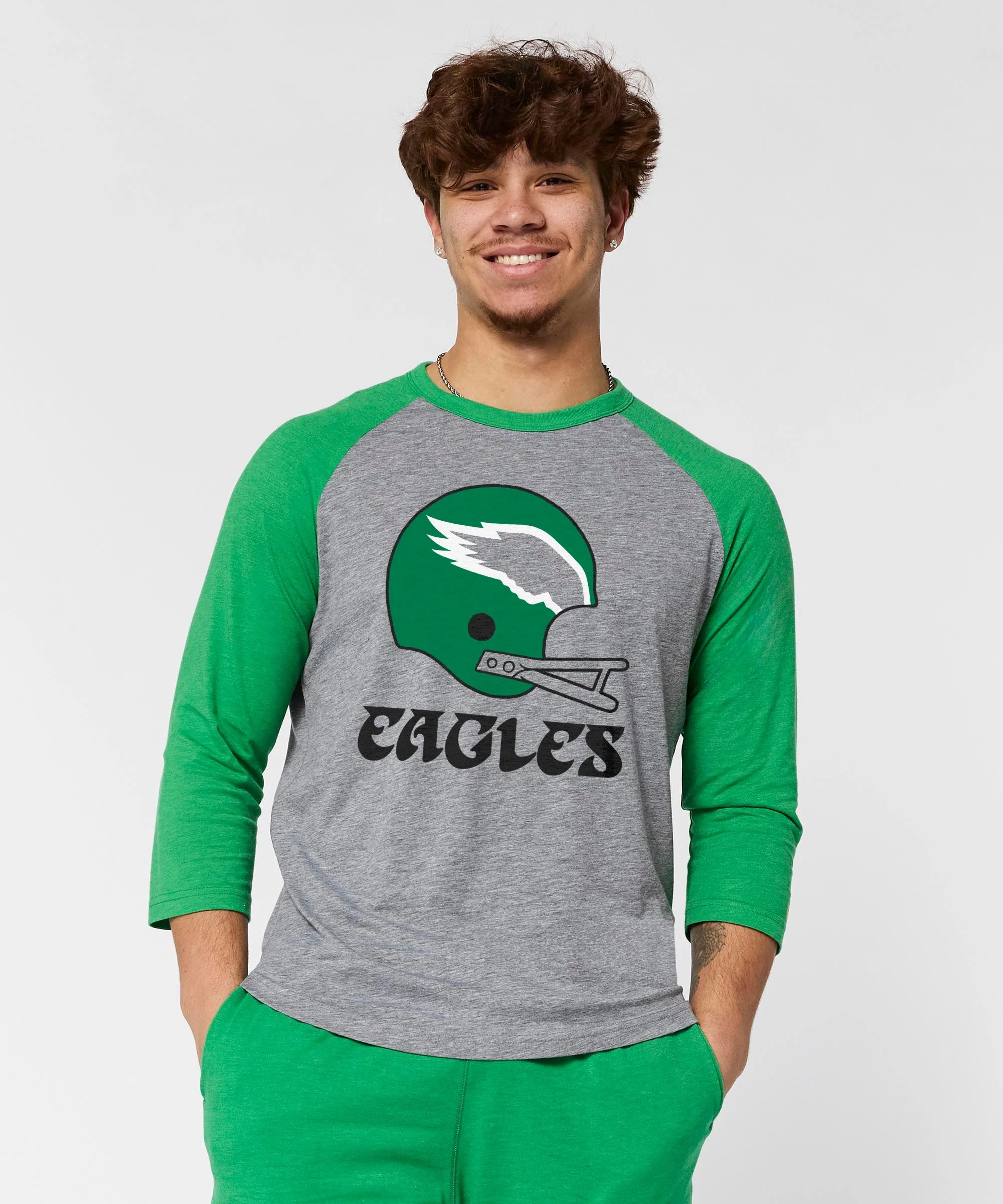 Philadelphia Eagles Big Helmet Raglan - Image 3