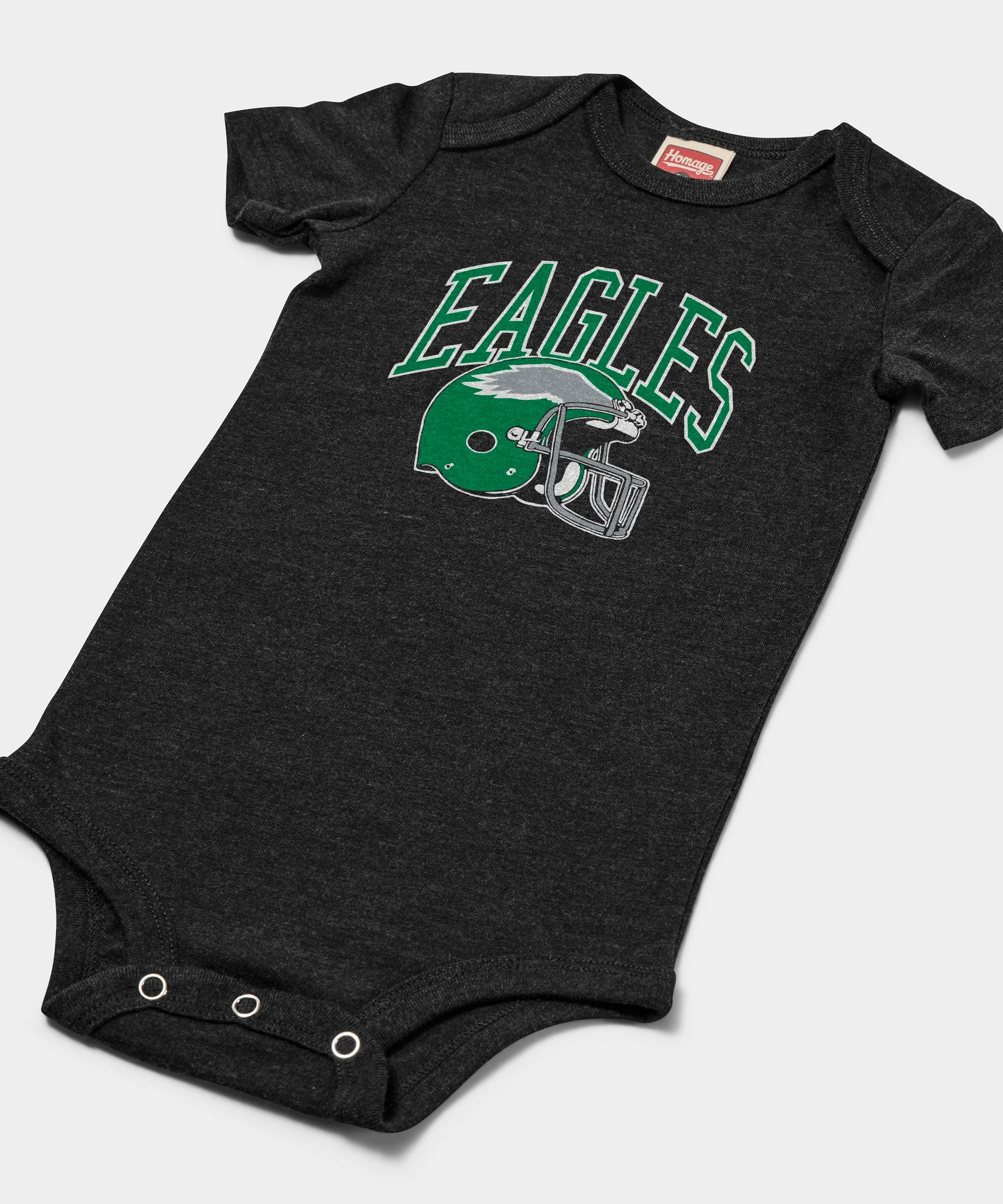 Philadelphia Eagles Helmet Retro Baby One Piece - Image 2