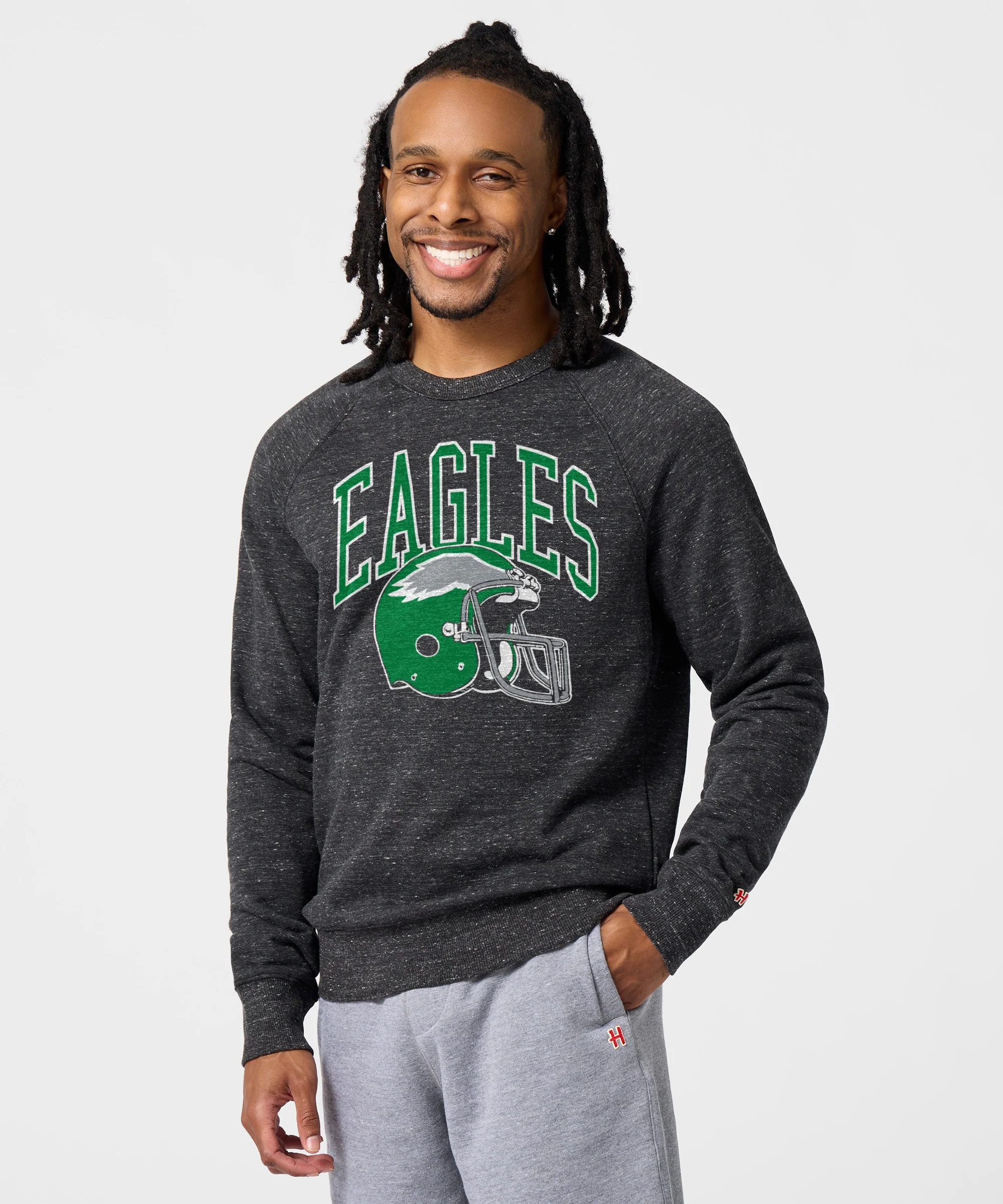 Philadelphia Eagles Helmet Retro Crewneck - Image 7