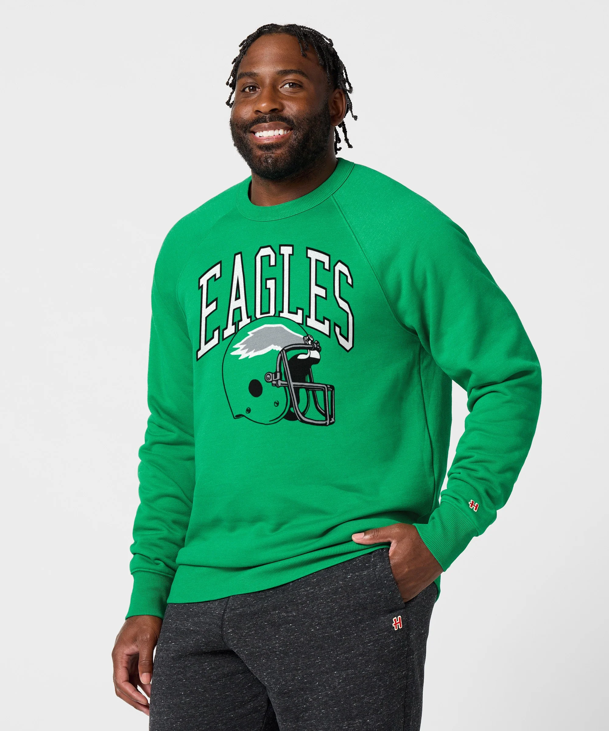 Philadelphia Eagles Helmet Retro Crewneck - Image 8