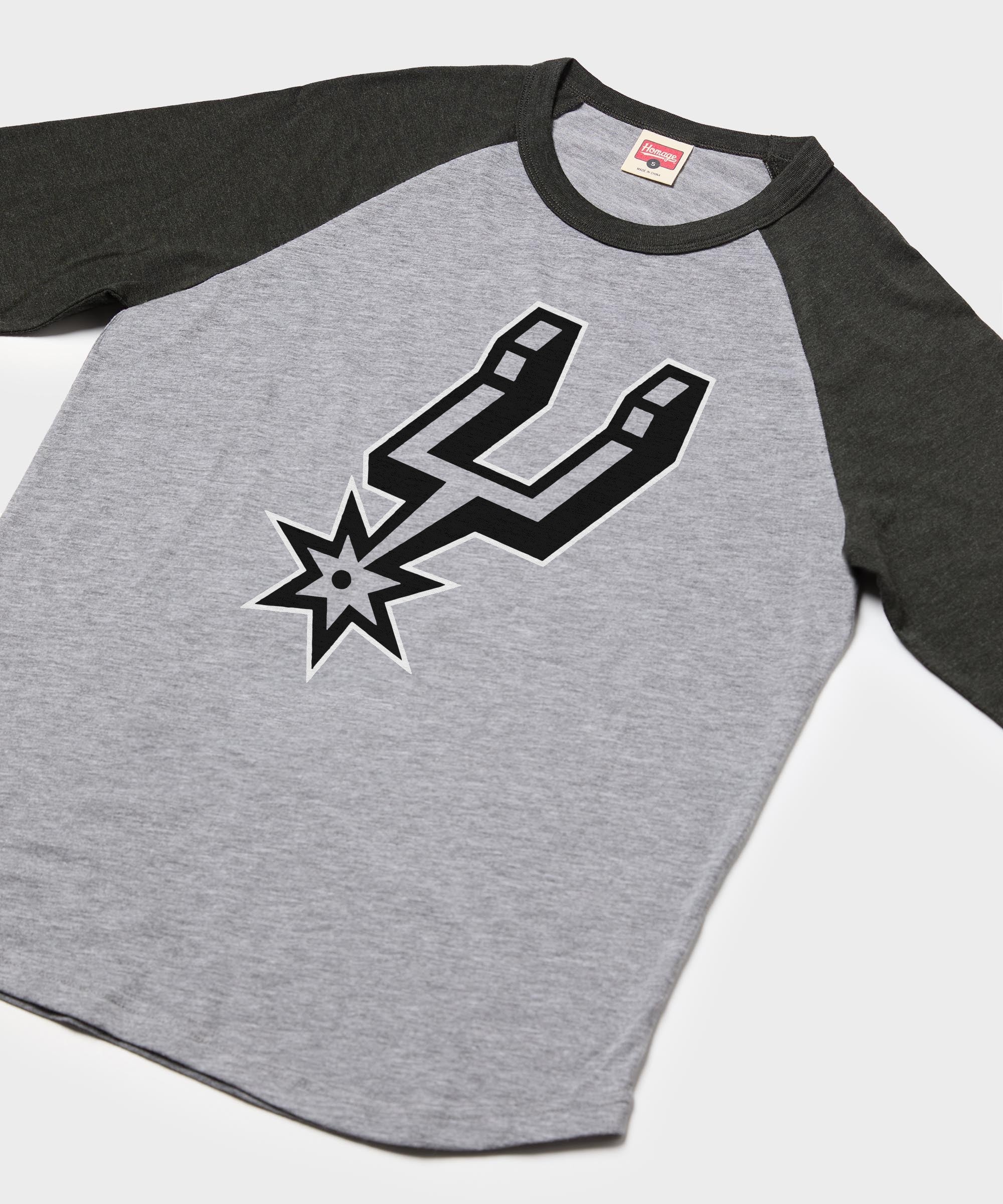 San Antonio Spurs Logo Raglan - Image 2
