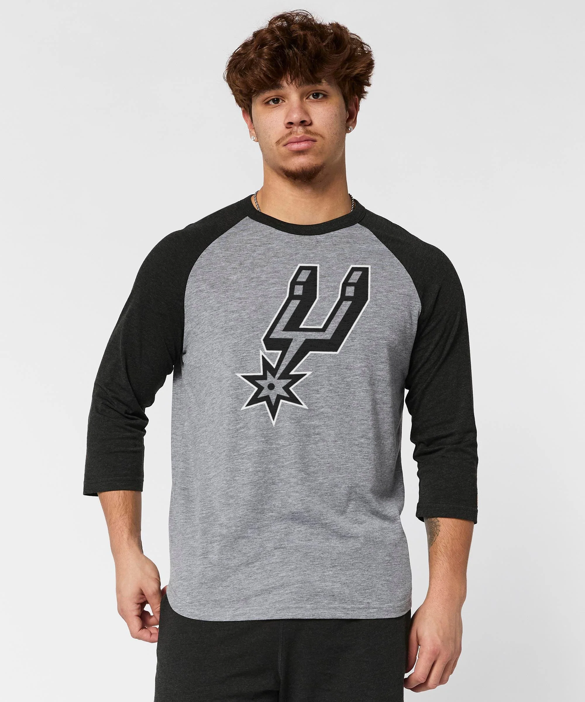 San Antonio Spurs Logo Raglan - Image 3