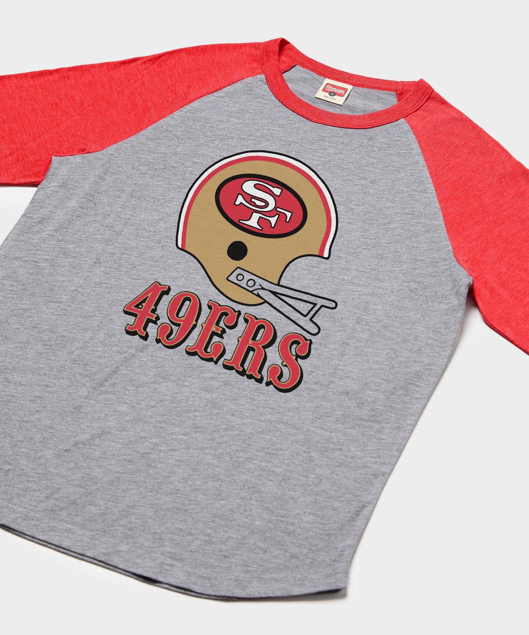 San Francisco 49ers Big Helmet Raglan - Image 2