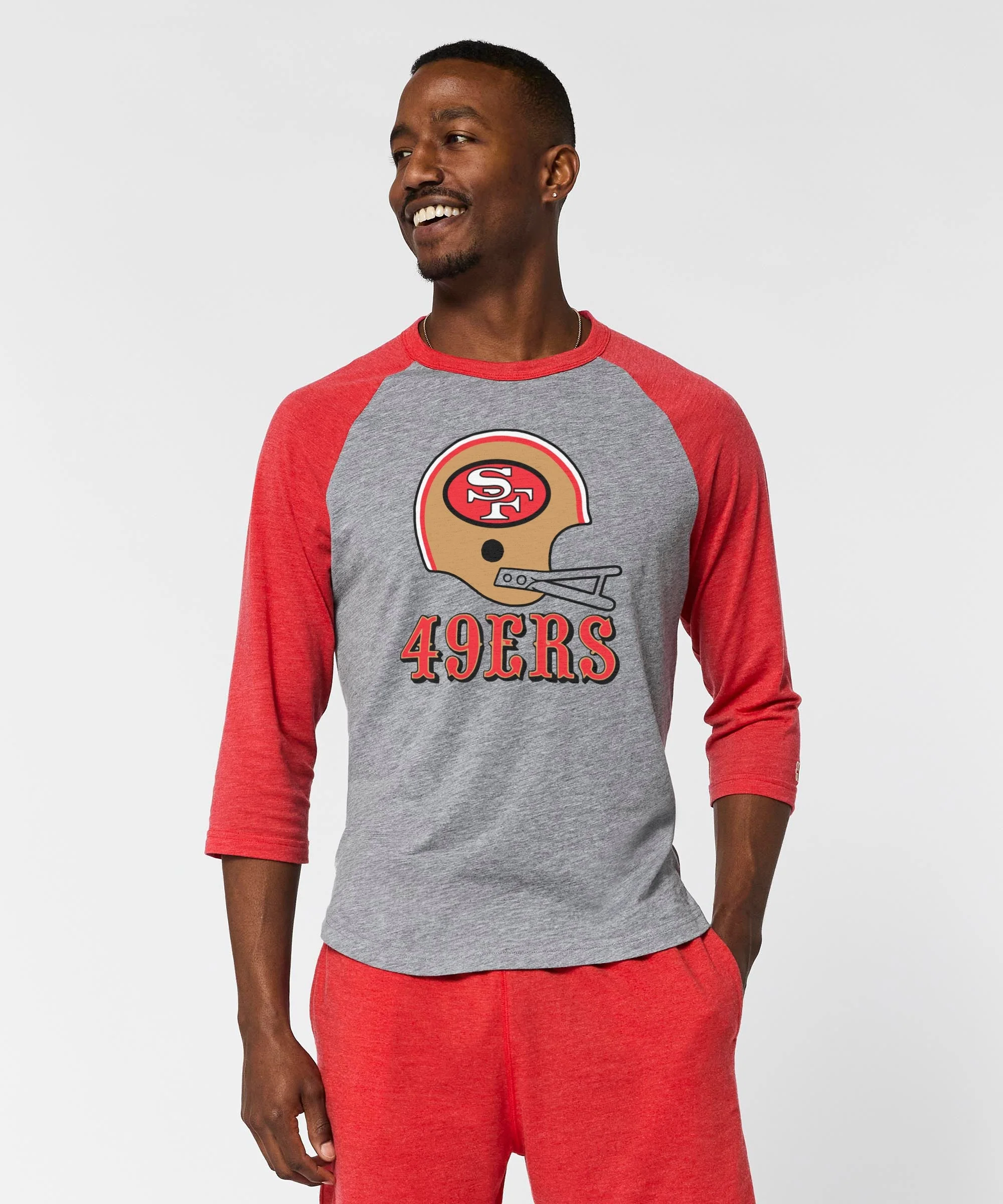 San Francisco 49ers Big Helmet Raglan - Image 3