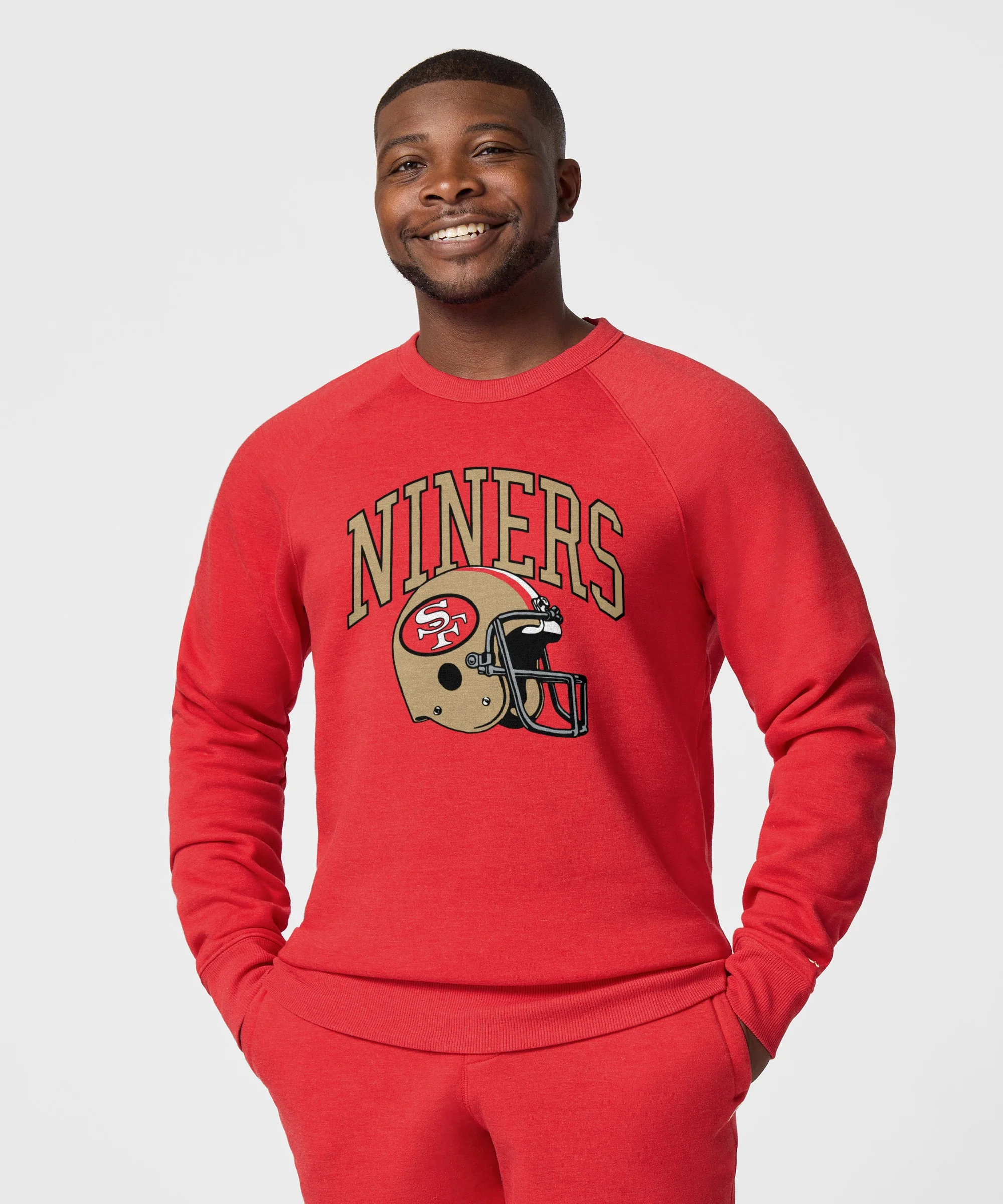 San Francisco 49ers Helmet Retro Crewneck - Image 3