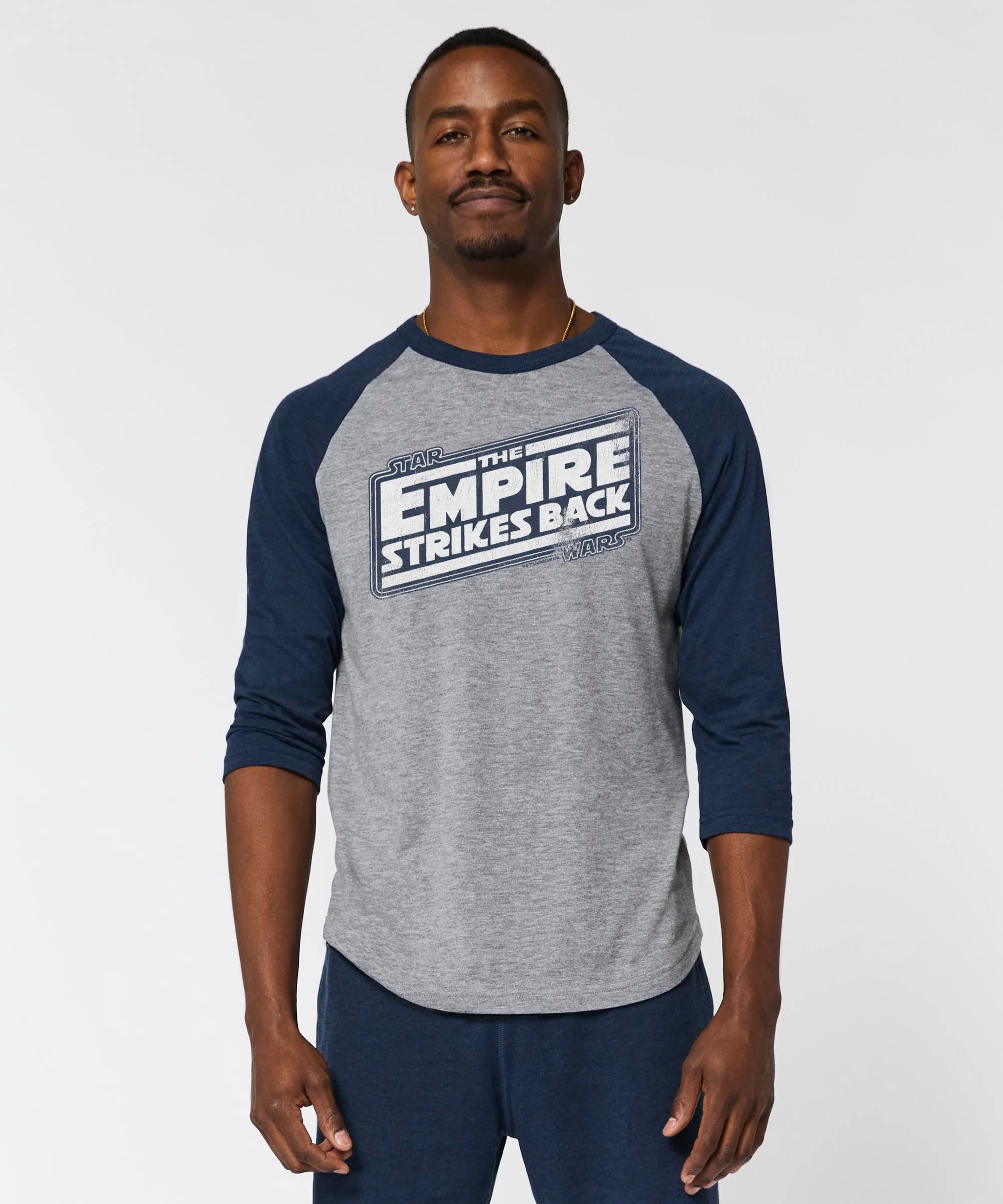 Star Wars The Empire Strikes Back Logo Raglan - Image 3