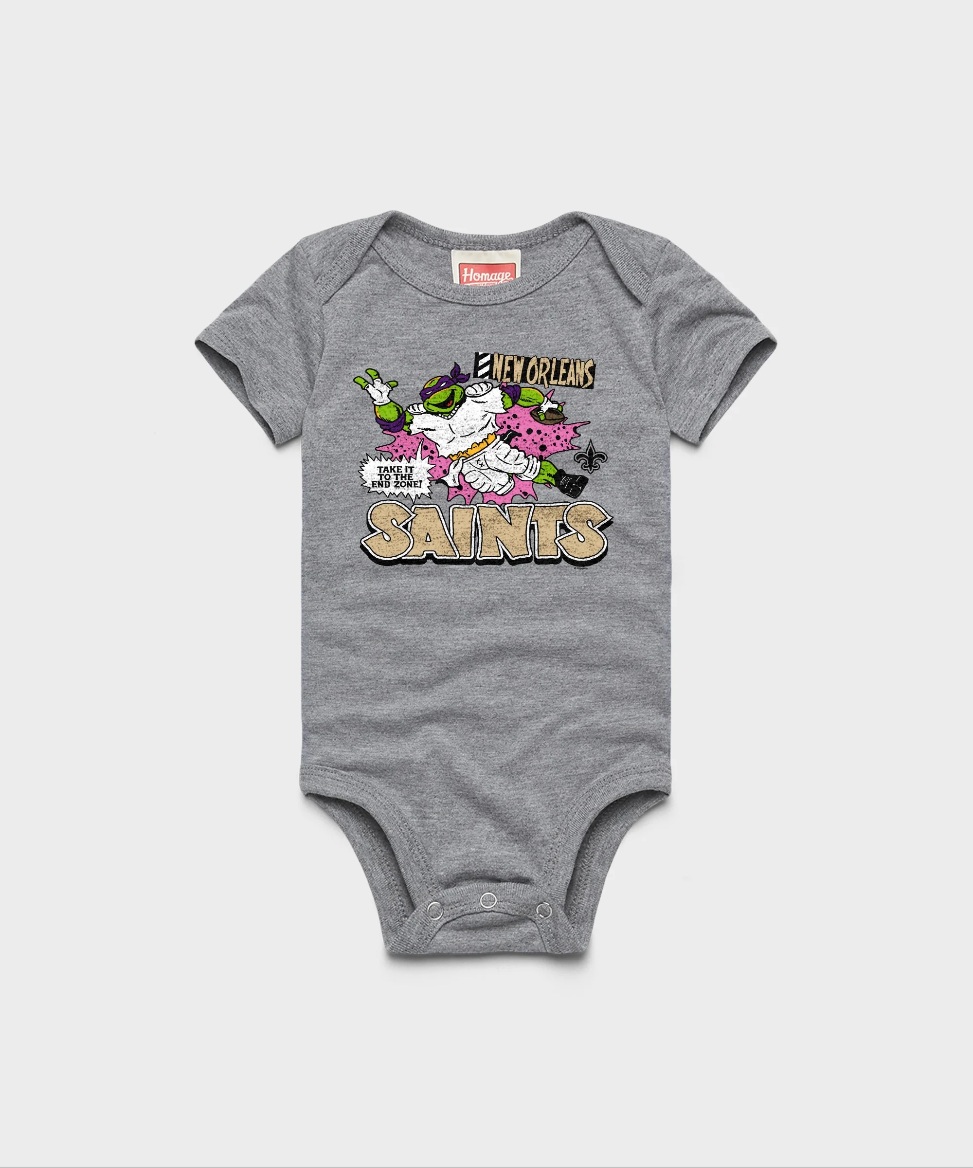 TMNT Donatello x New Orleans Saints Baby One Piece