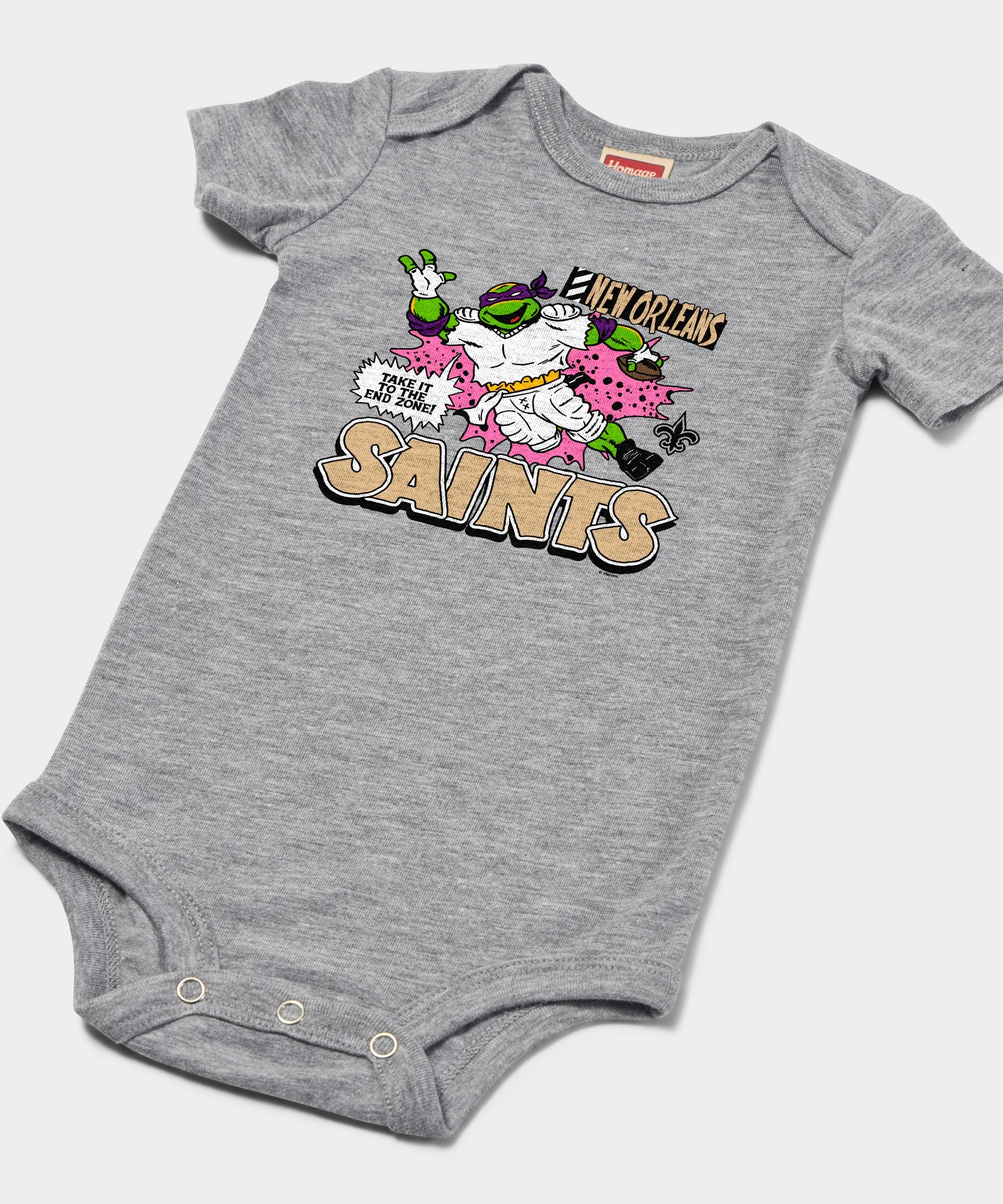 TMNT Donatello x New Orleans Saints Baby One Piece - Image 2