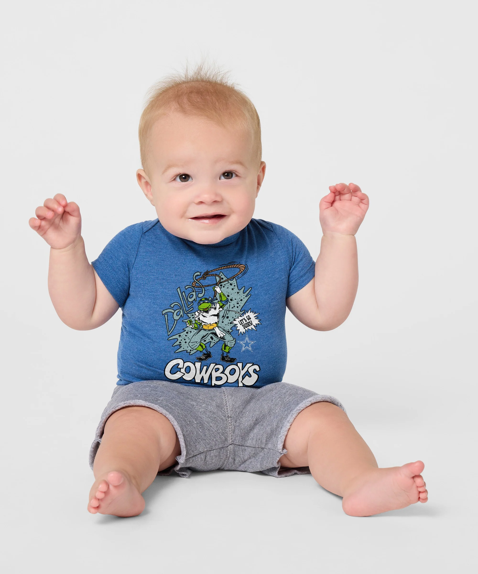 TMNT Leonardo x Dallas Cowboys Baby One Piece - Image 3