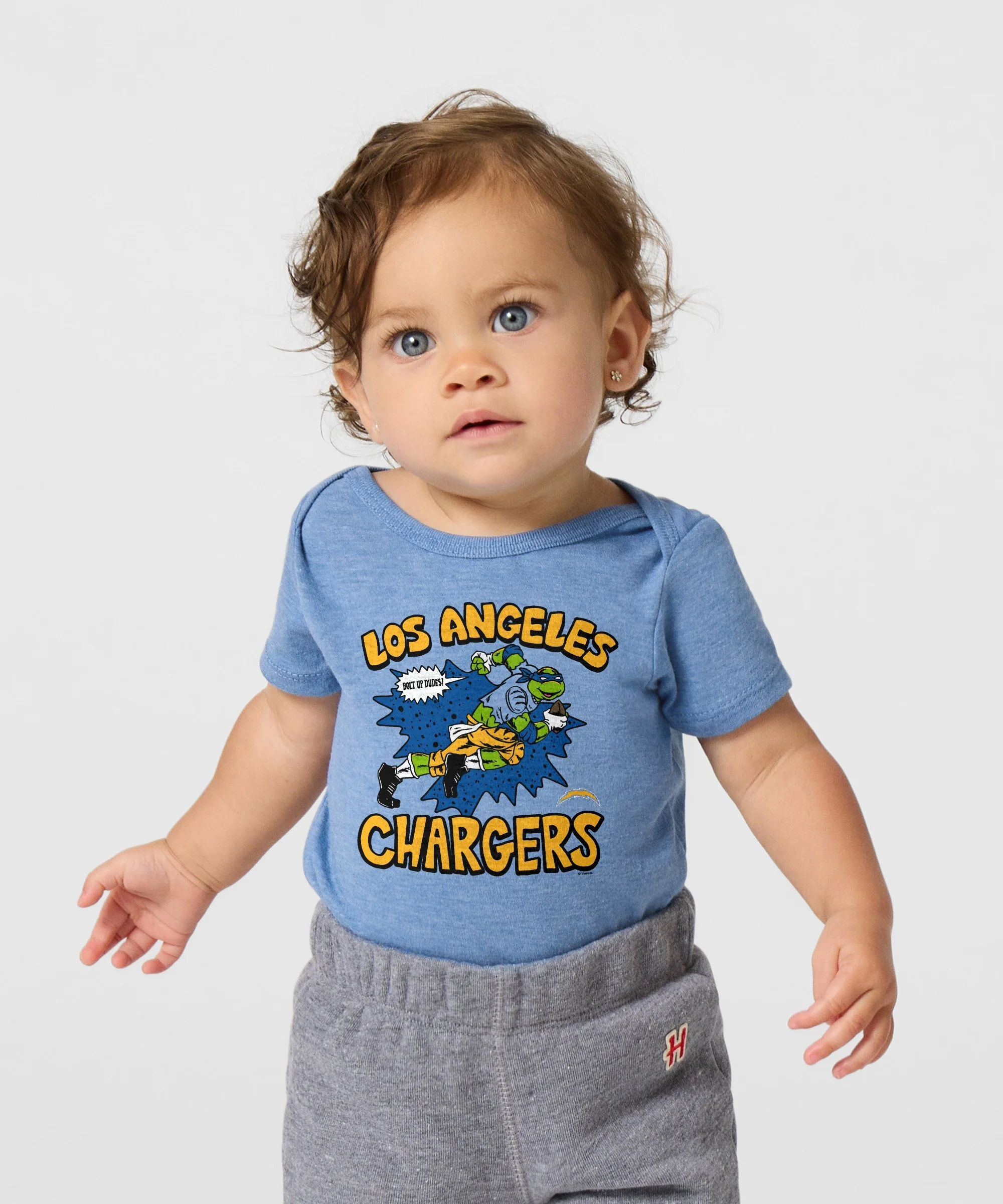 TMNT Leonardo x Los Angeles Chargers Baby One Piece - Image 3