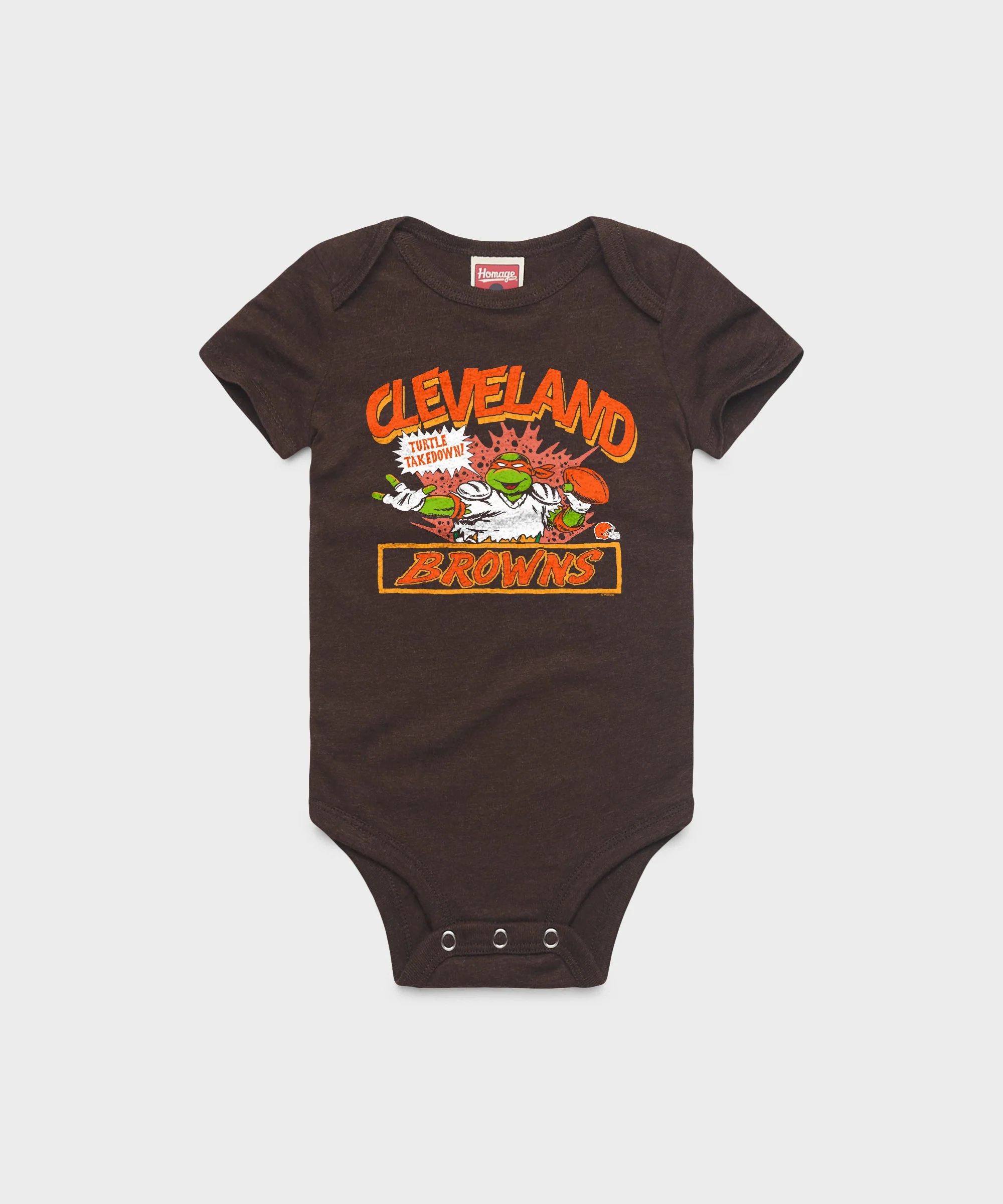 TMNT Michelangelo x Cleveland Browns Baby One Piece