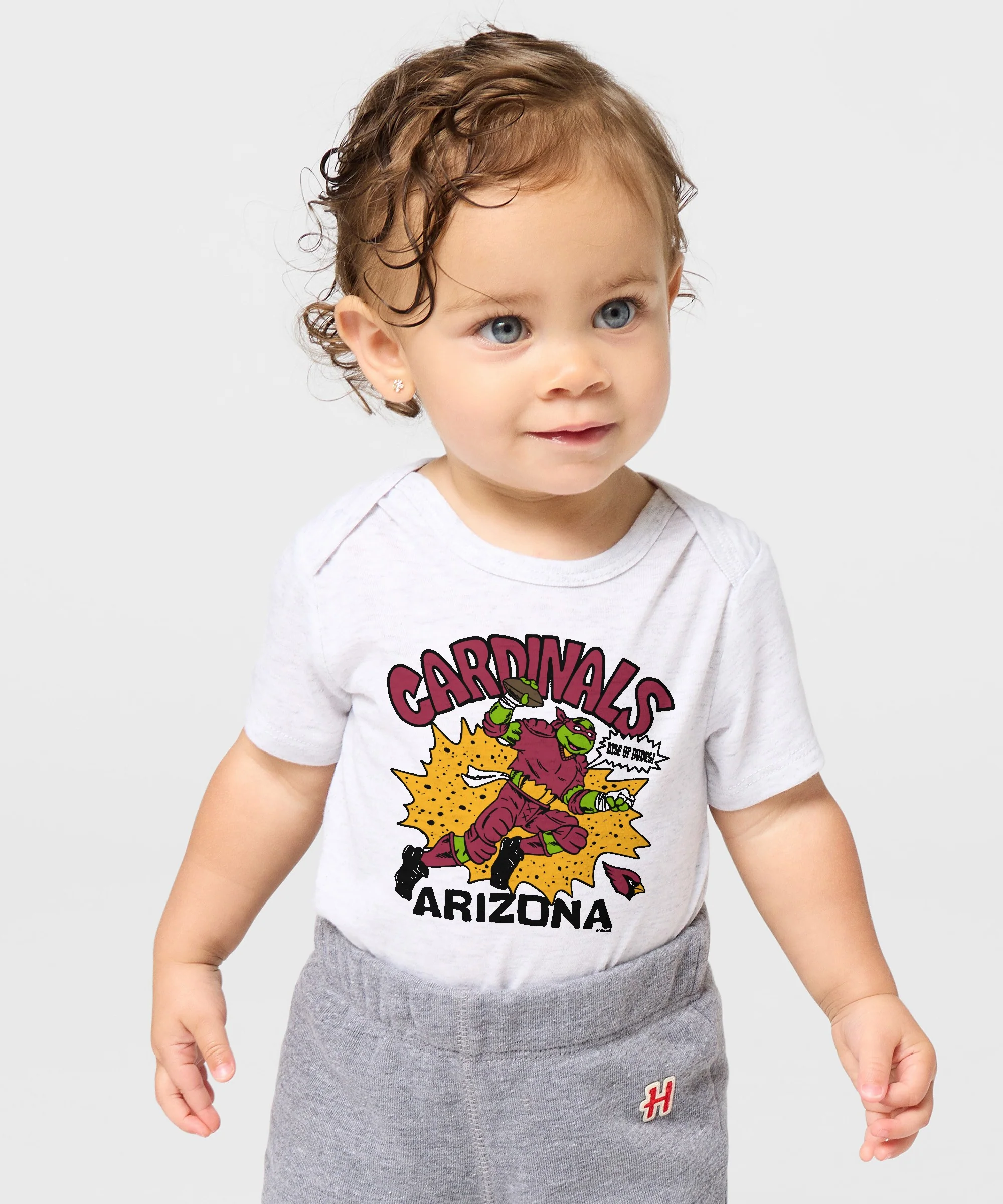 TMNT Raphael x Arizona Cardinals Baby One Piece - Image 3