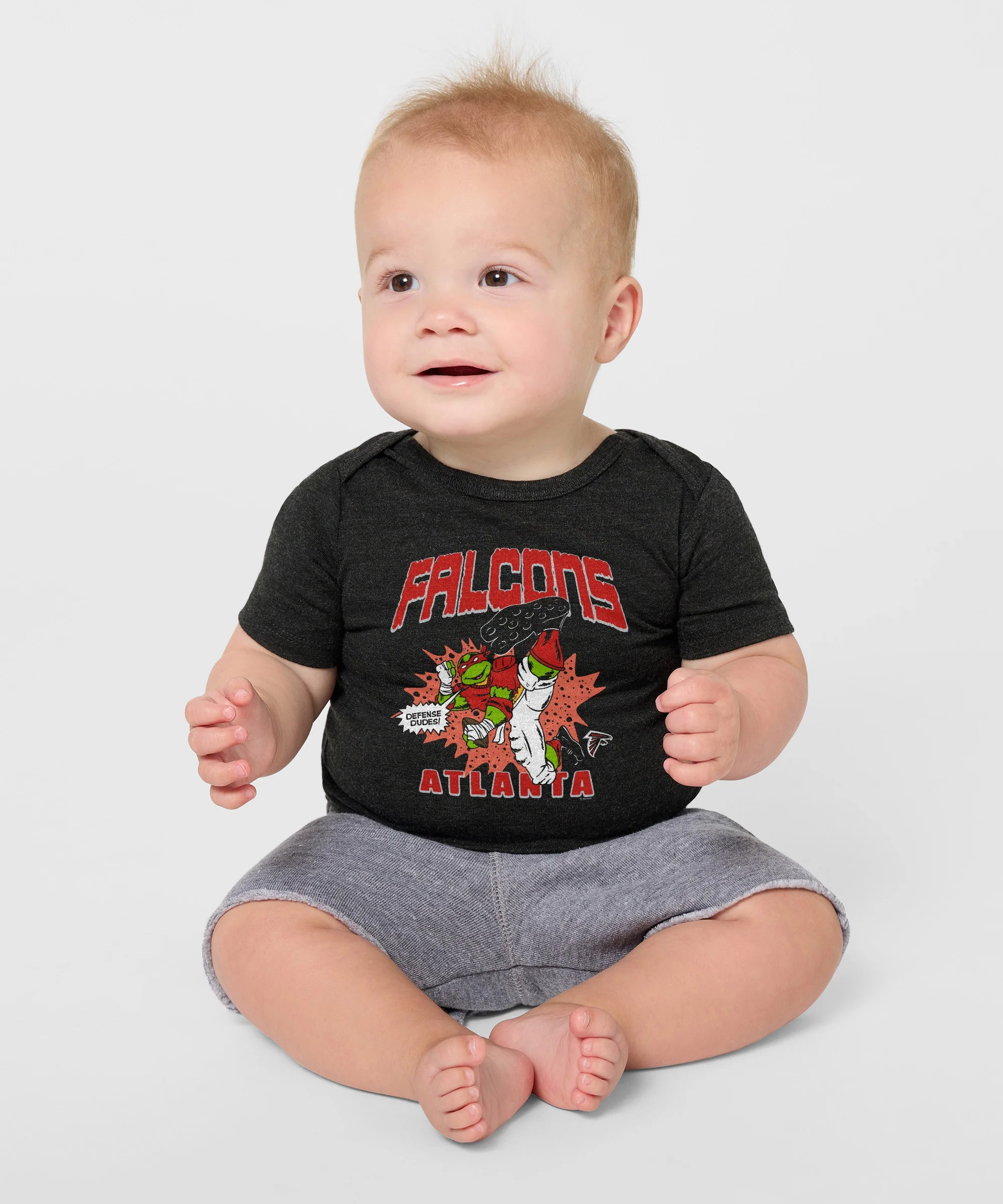 TMNT Raphael x Atlanta Falcons Baby One Piece - Image 3