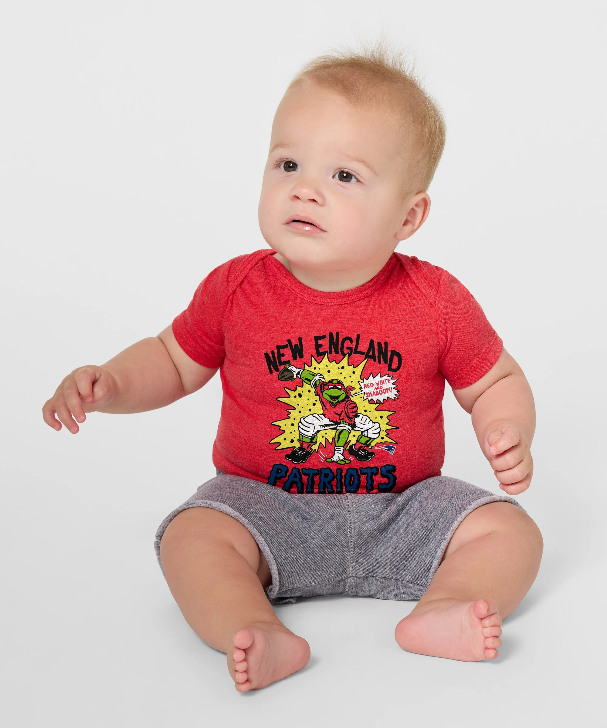 TMNT Raphael x New England Patriots Baby One Piece - Image 3