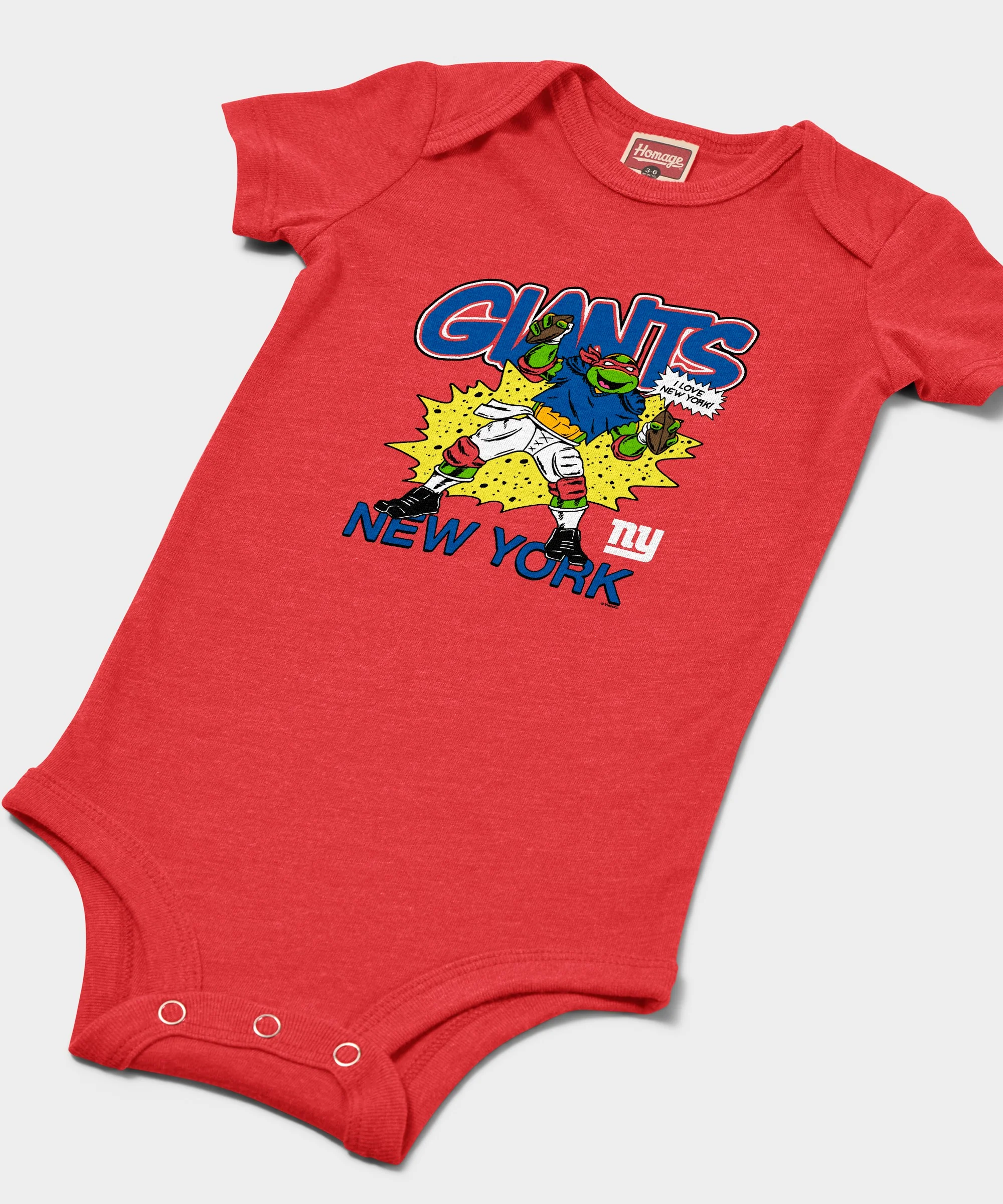 TMNT Raphael x New York Giants Baby One Piece - Image 2